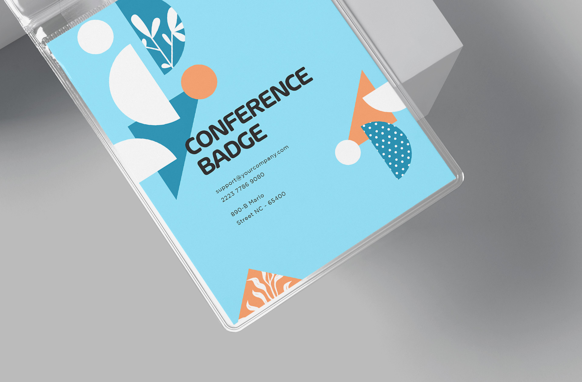 business ID badge mockup