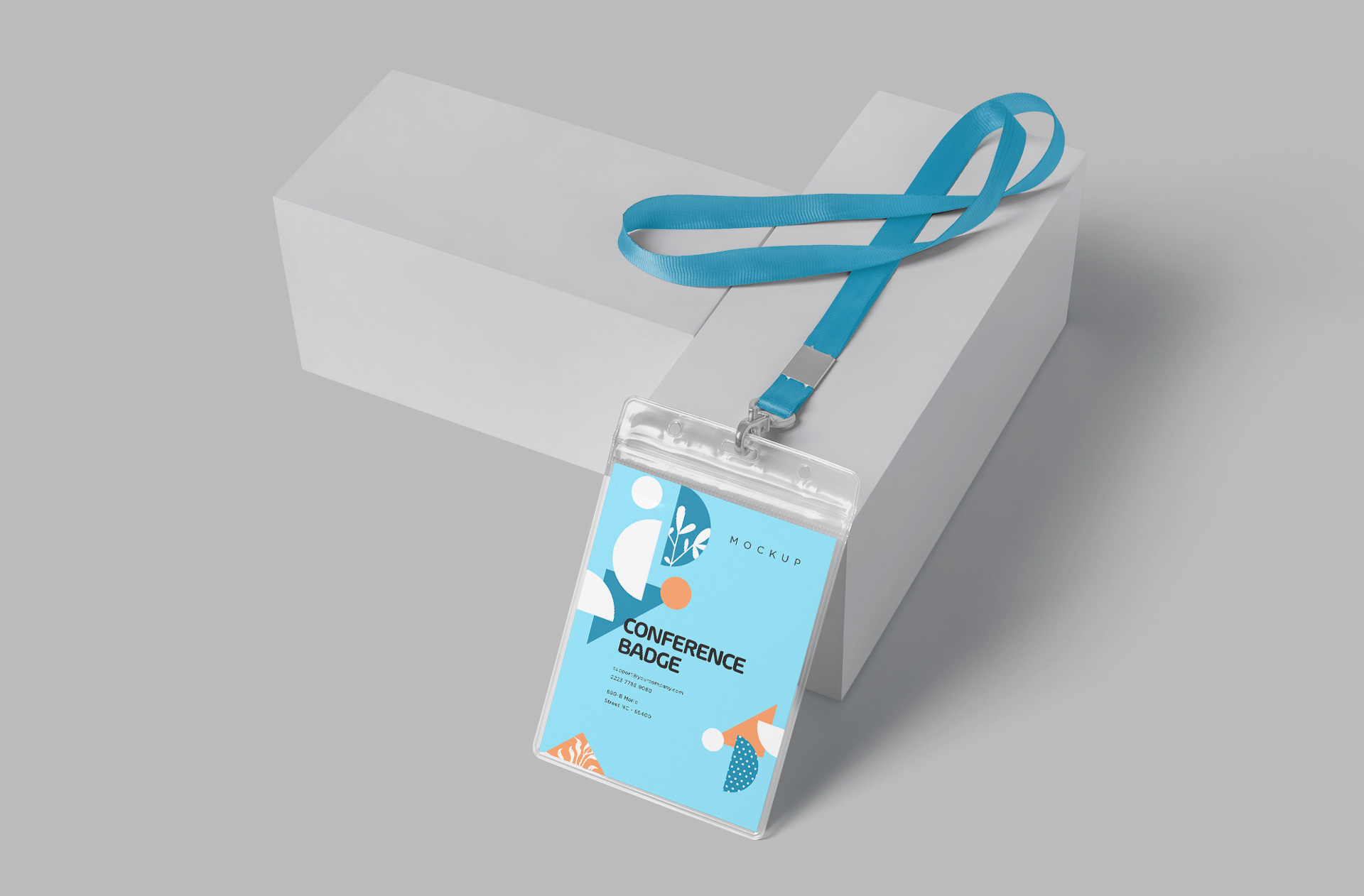 Elegant Conference Name Tag Mock-Up for Events
