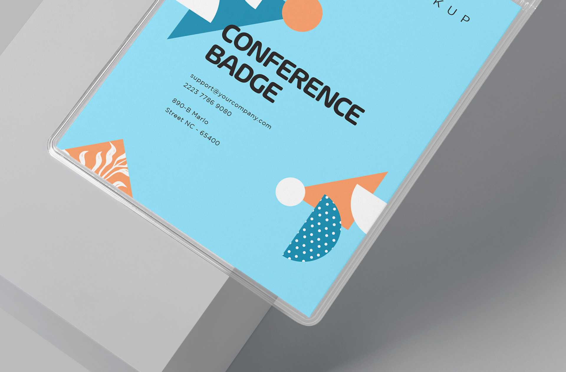 customizable event name tag PSD