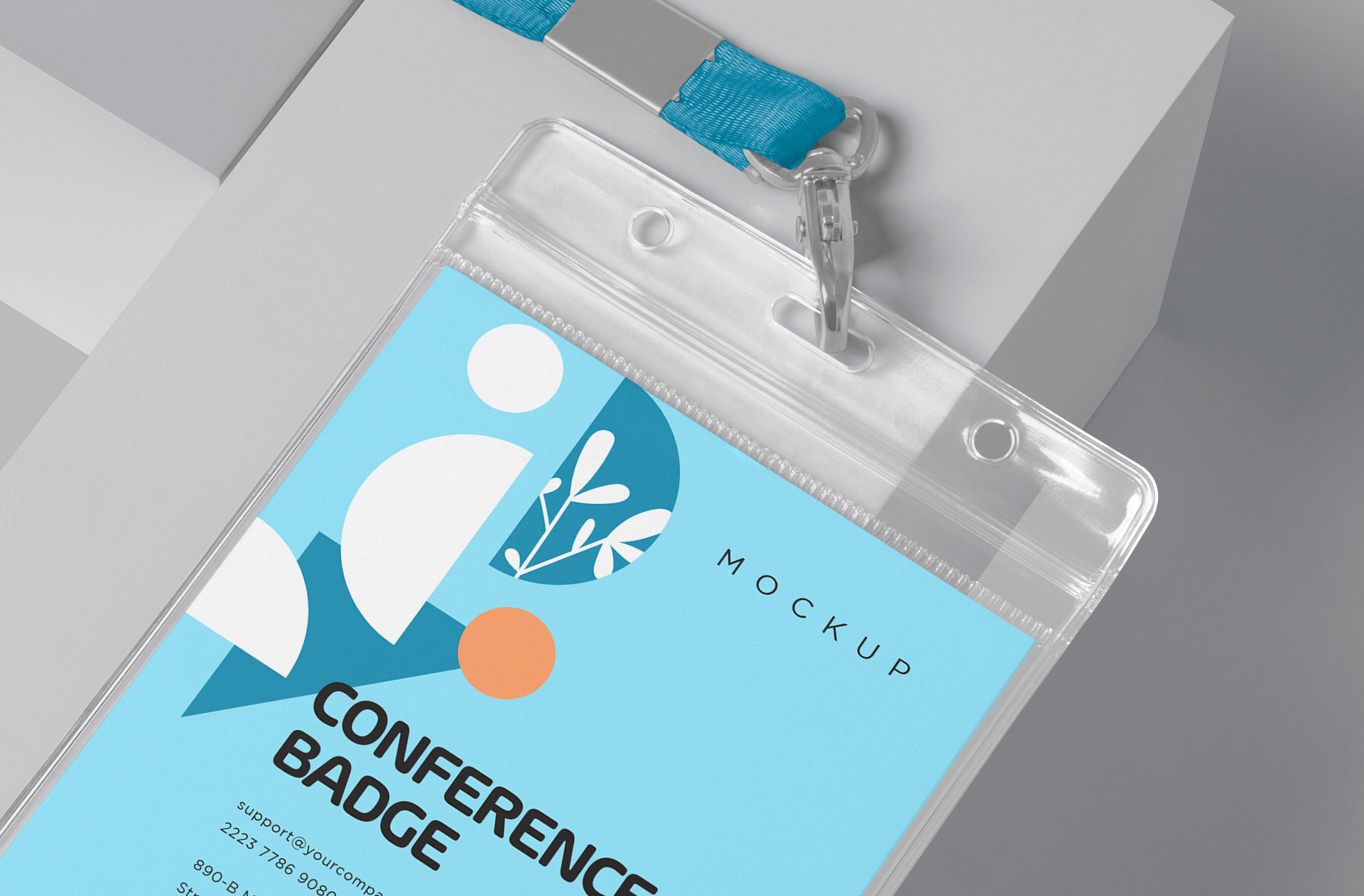 customizable event name tag PSD