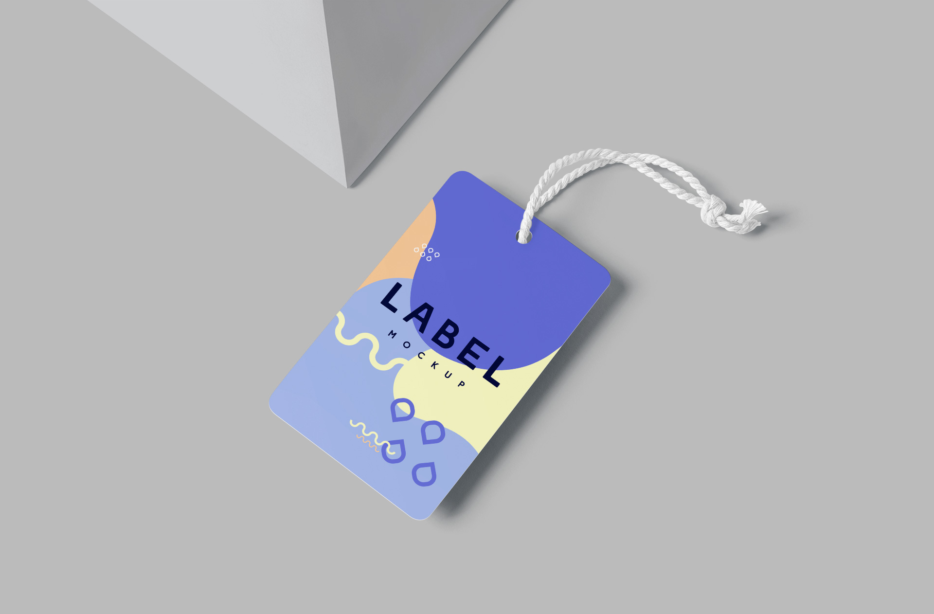 Elegant Paper Label Mockup with Rope String