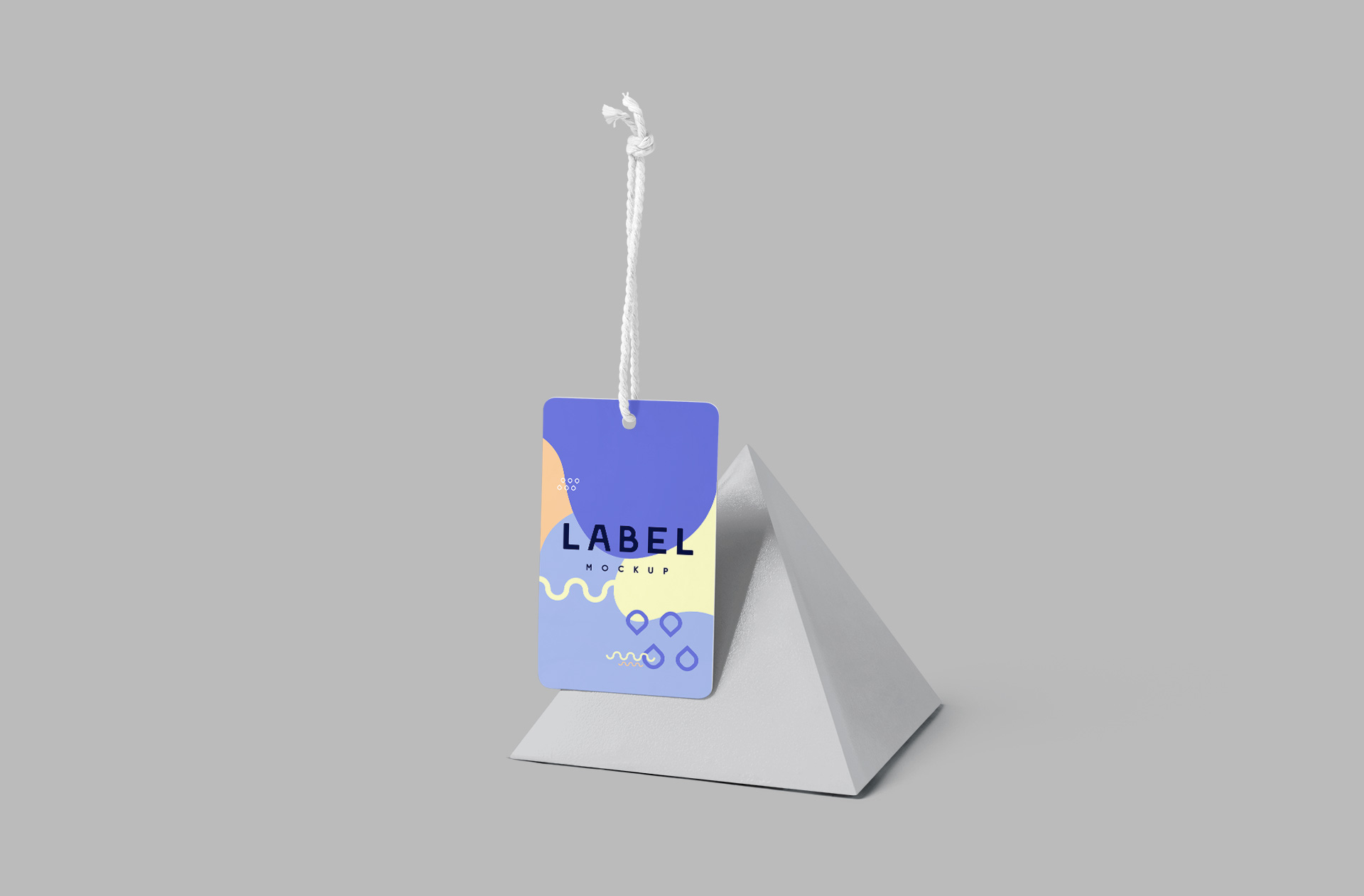 Premium Fashion Tag Mockup Hanging on Display