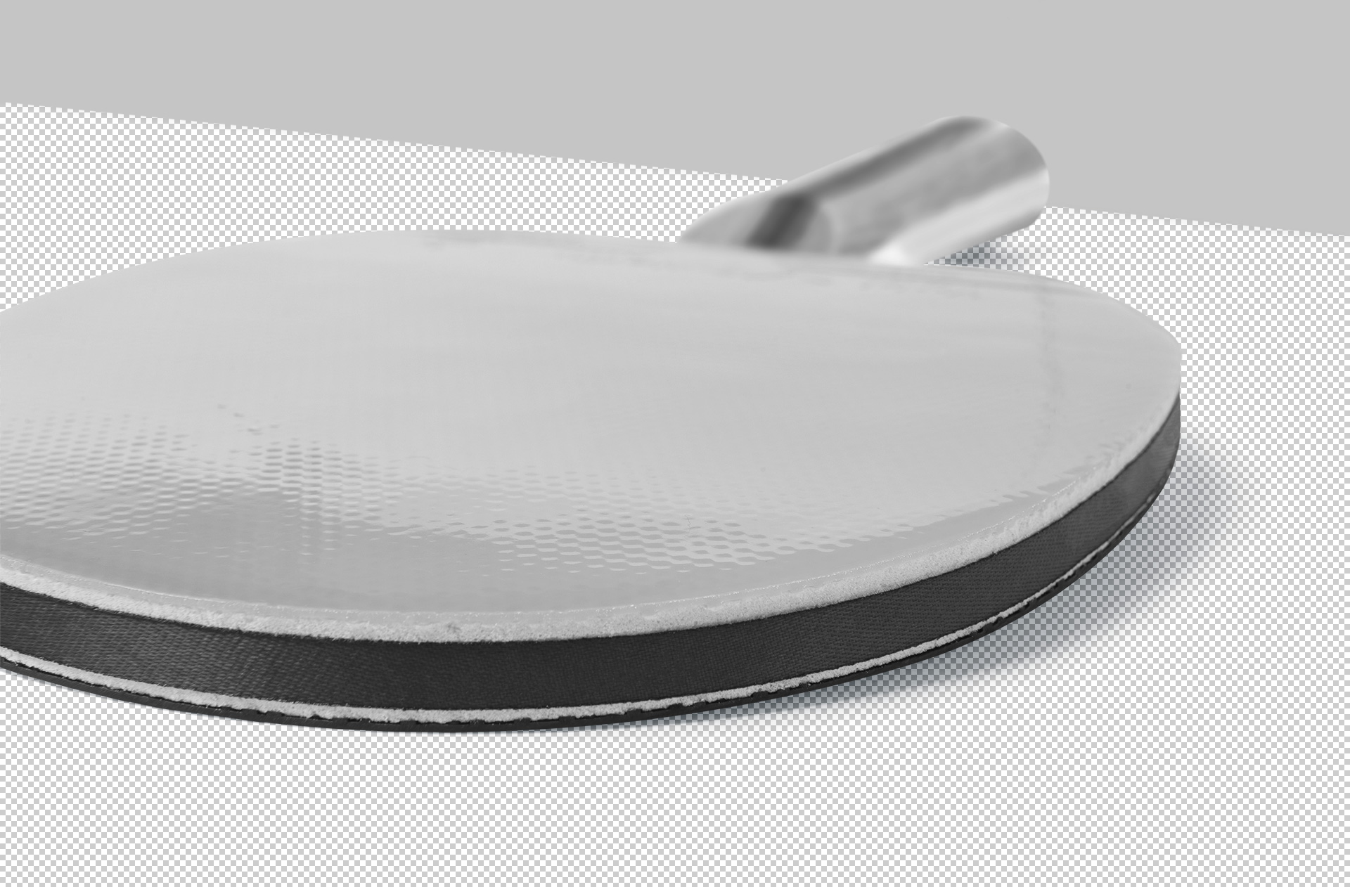 blue rubber paddle mock-up