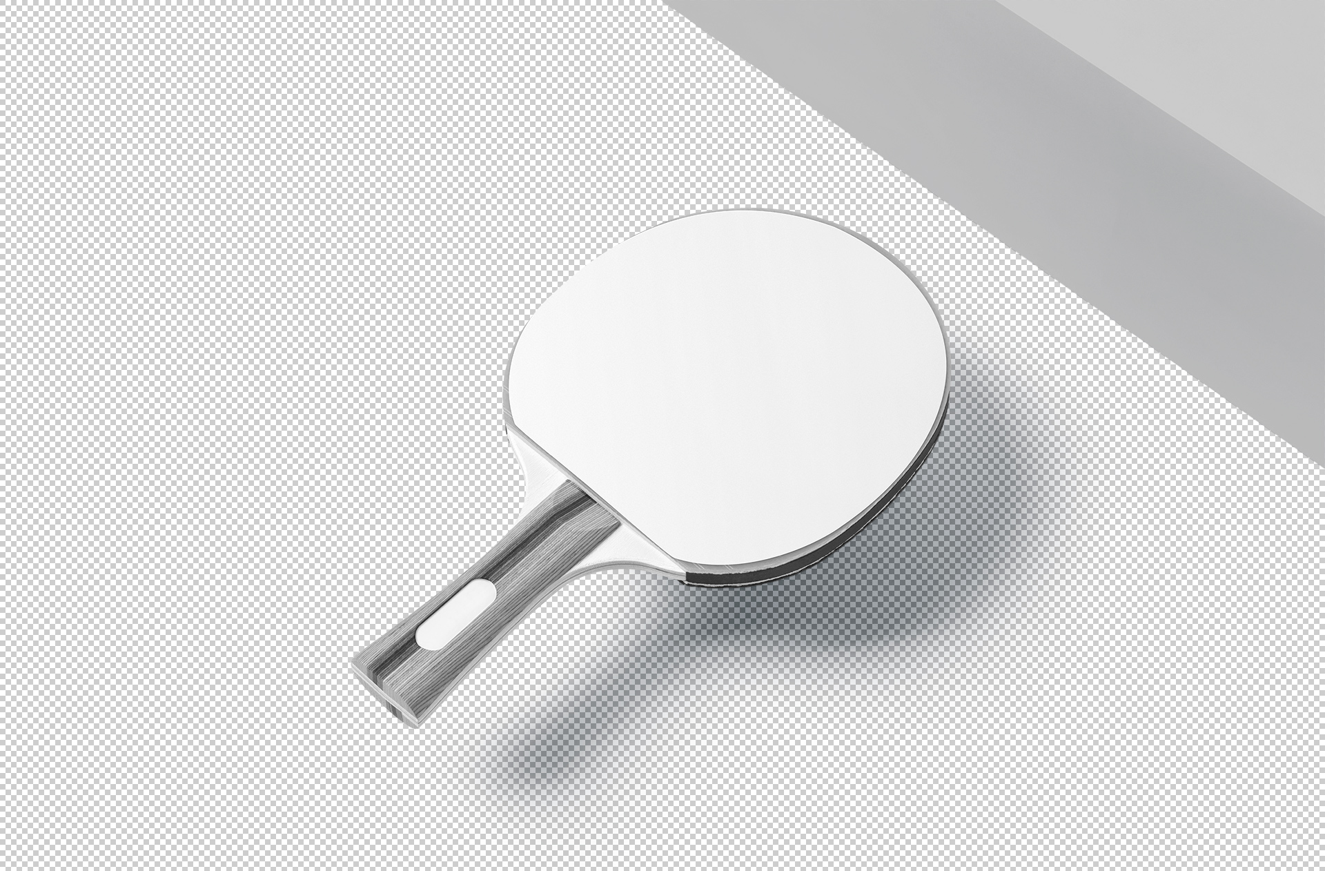blue rubber paddle mock-up
