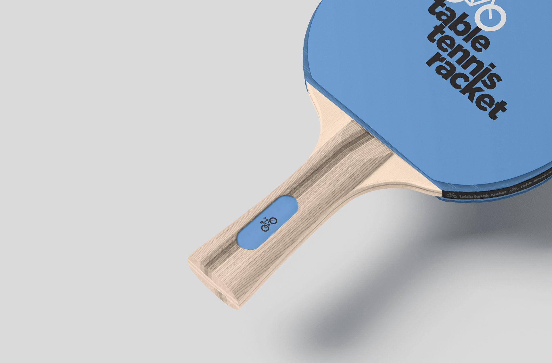 blue rubber paddle mock-up