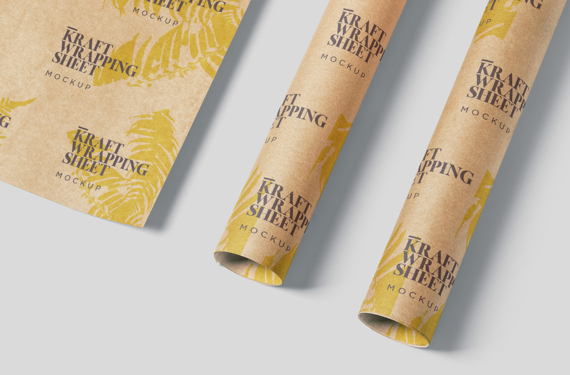 folded kraft paper mock-up