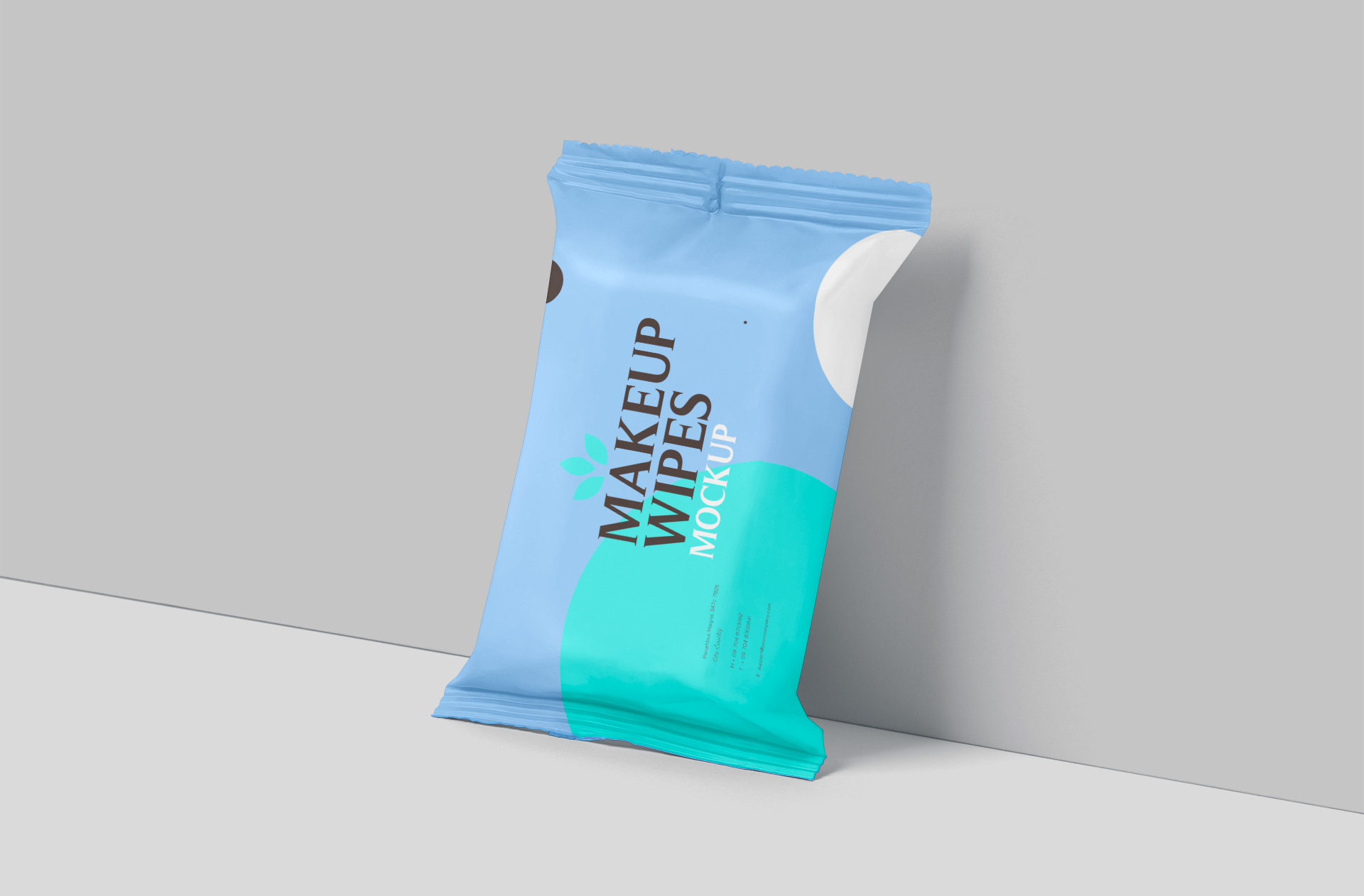 Makeup Wipes Packaging Mock-Up Side View
