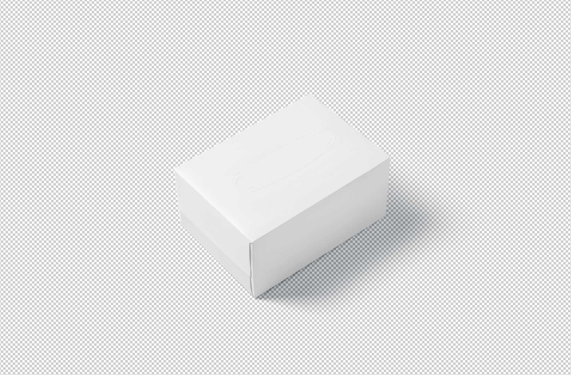 blue tissue box mock-up