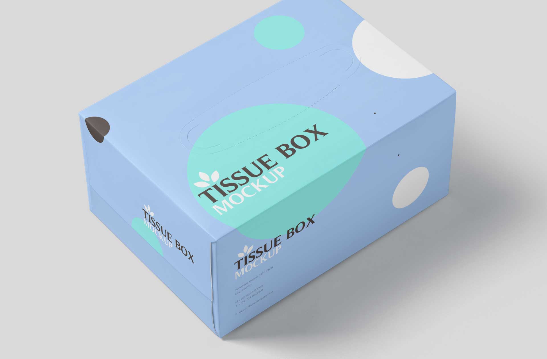 blue tissue box mock-up