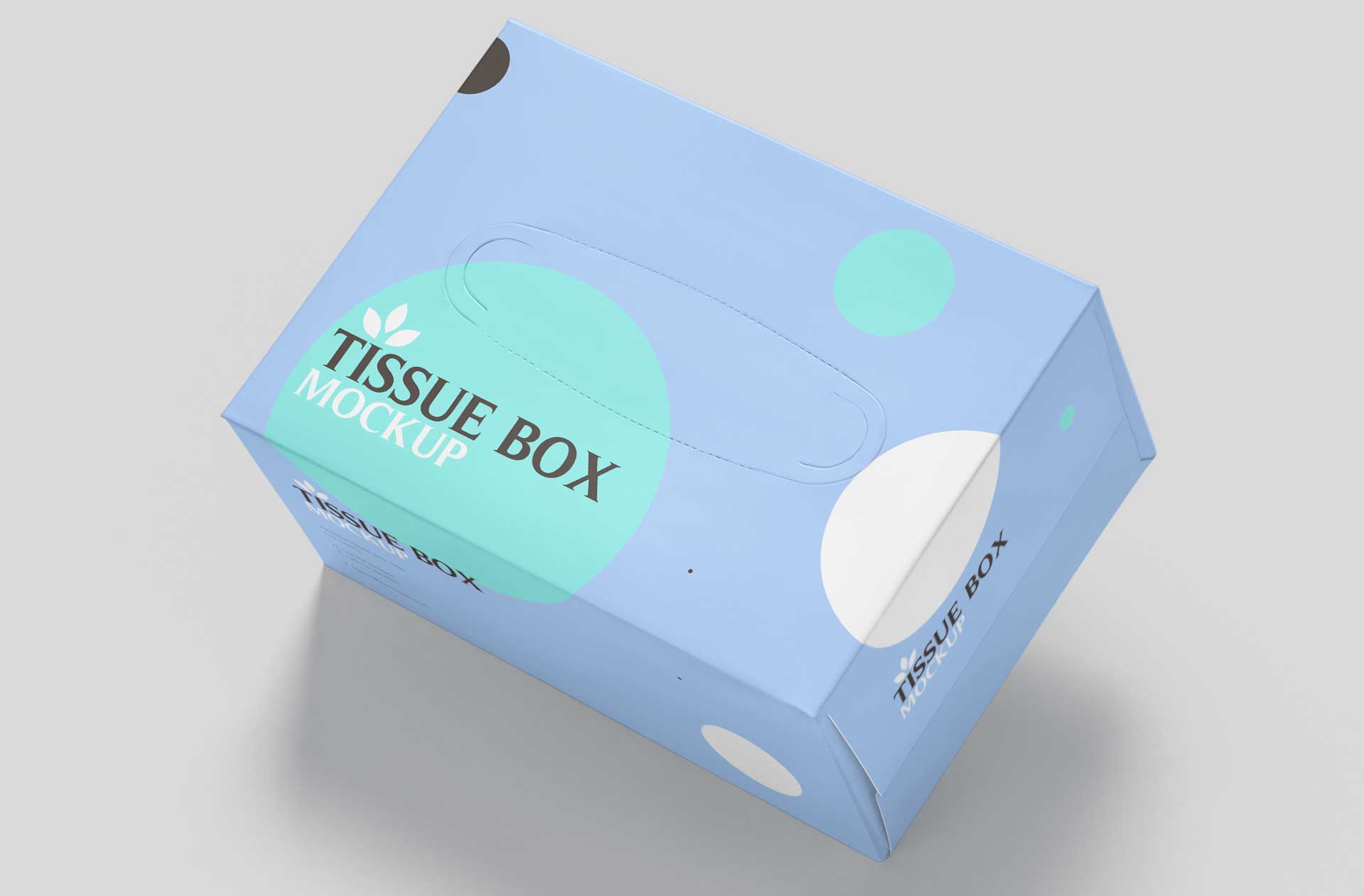 blue tissue box mock-up