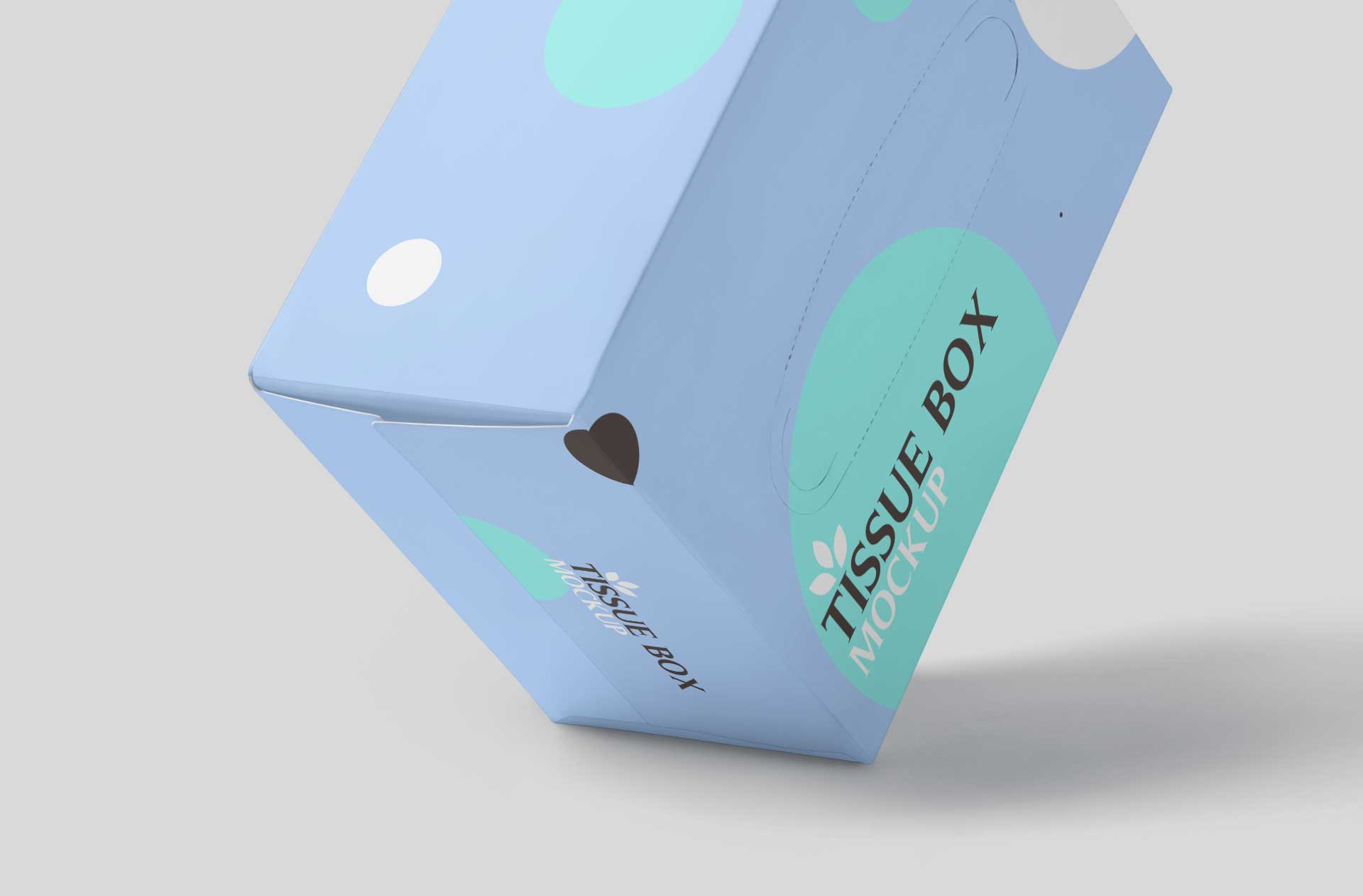 blue tissue box mock-up