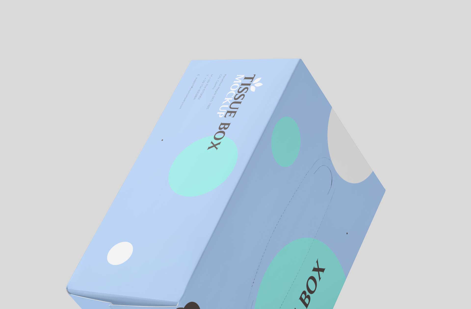 blue tissue box mock-up