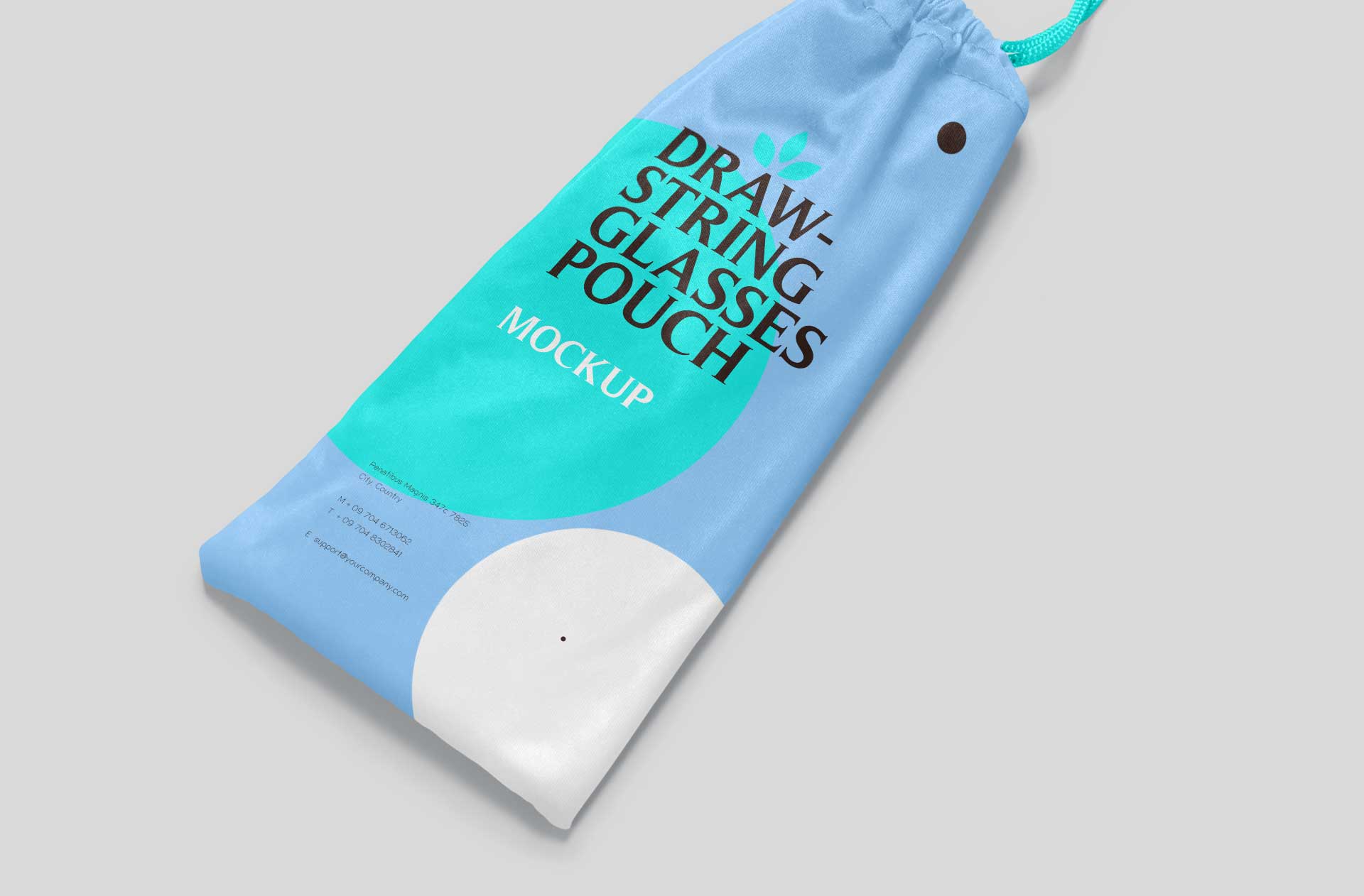 blue pouch design mockup