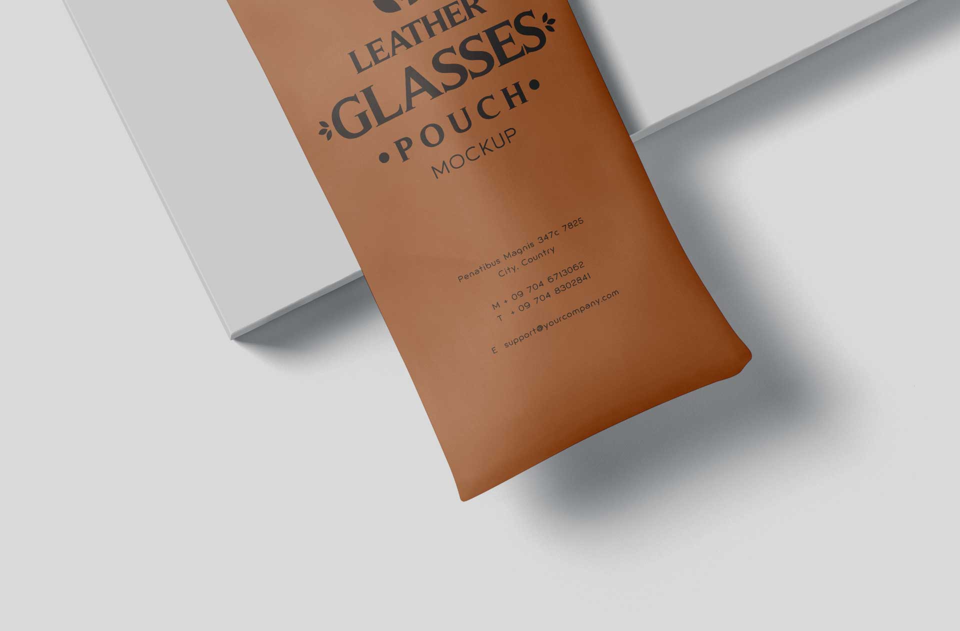 brown leather pouch