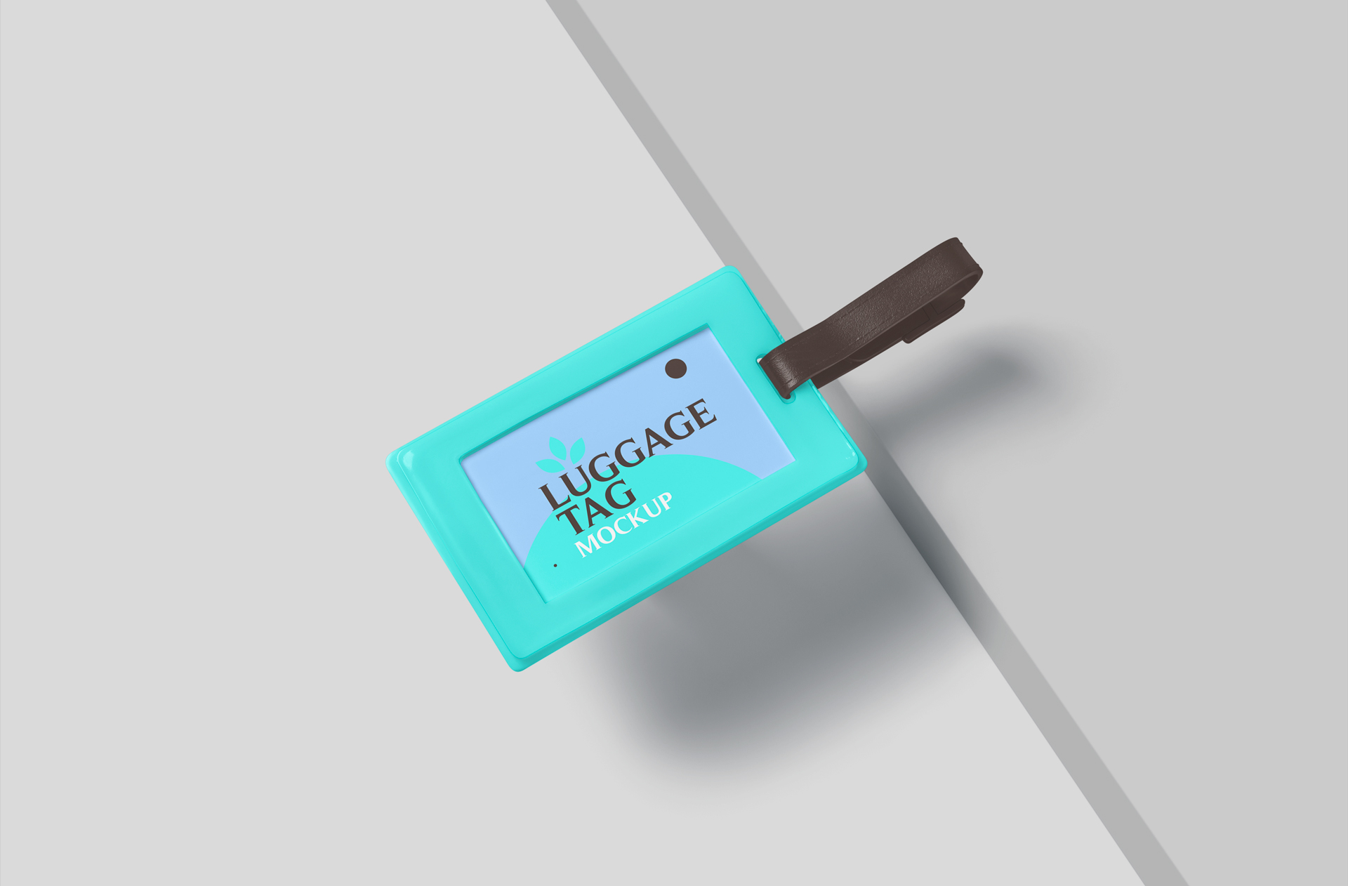 Minimalist Luggage Tag Mockup with Front View