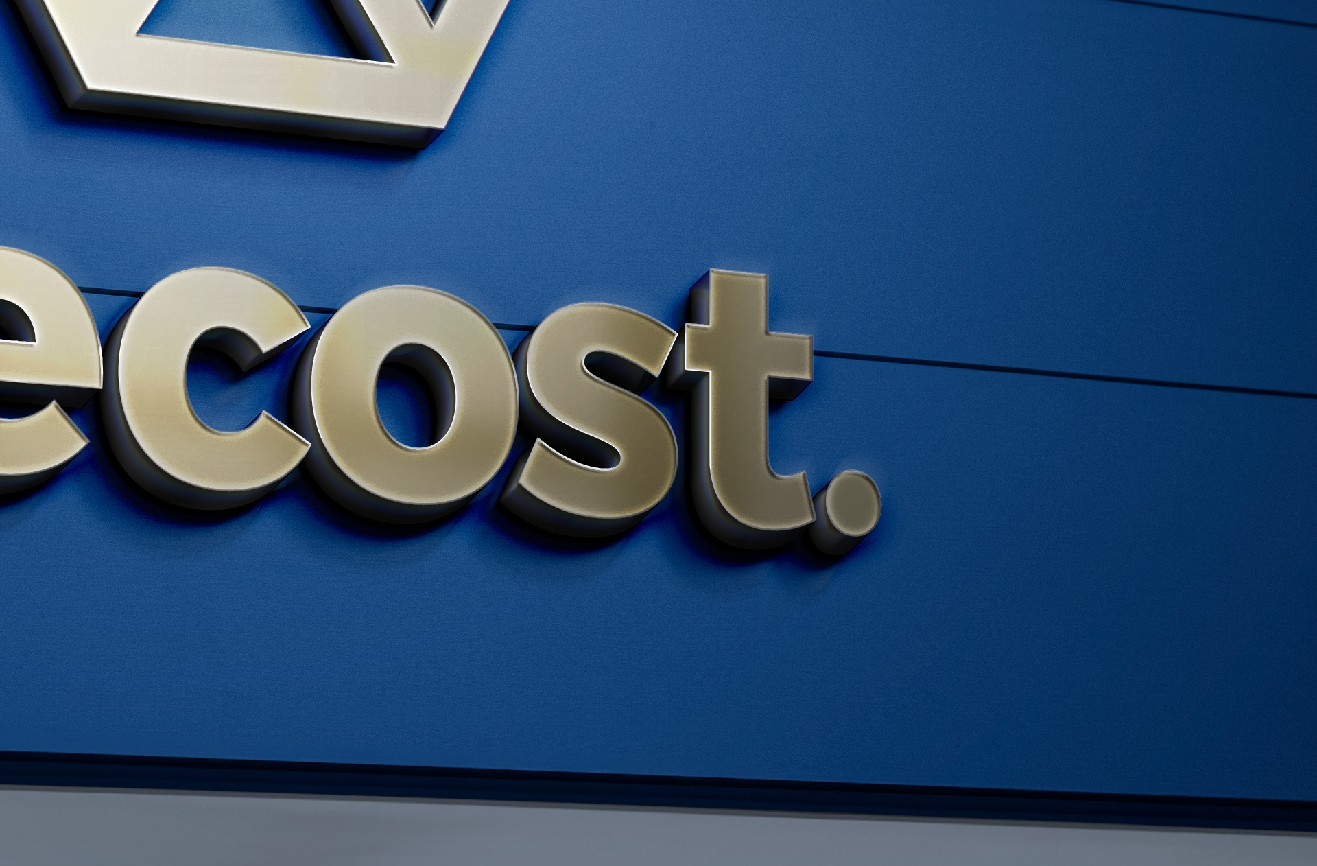 3D wall logo mockup