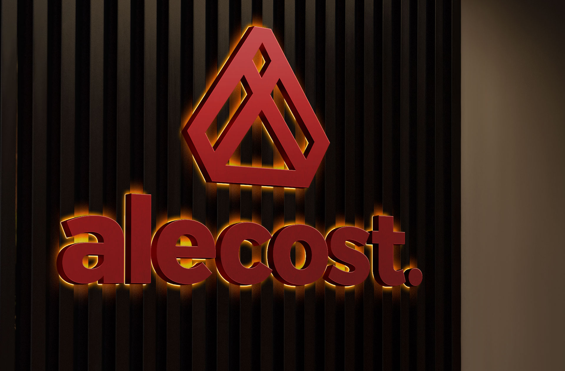 3D corporate logo mockup