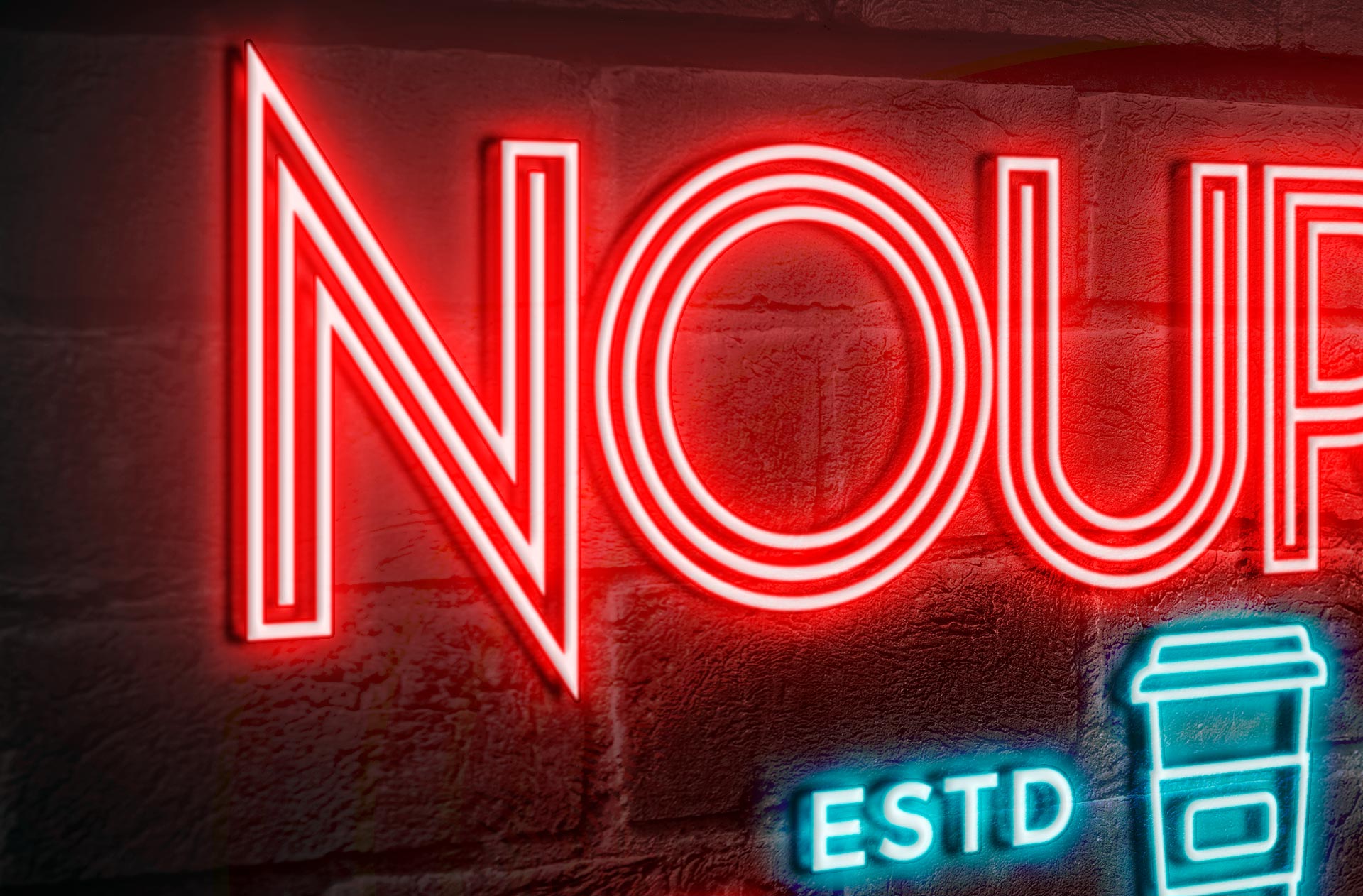 brick wall logo mockup