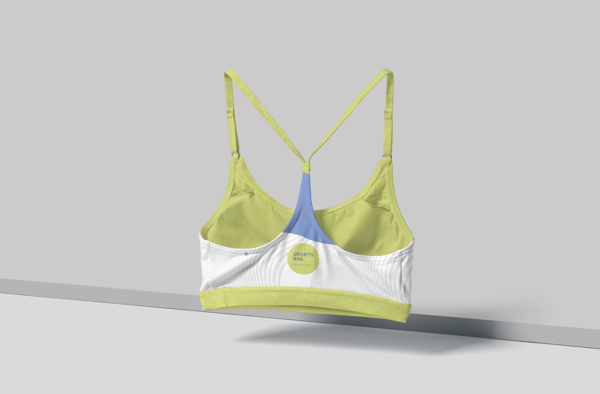 Back View of Sports Bra Mockup with Straps