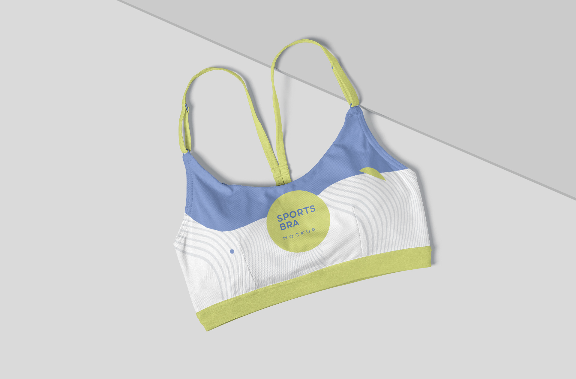 Front View of Sports Bra Mockup with Logo Display