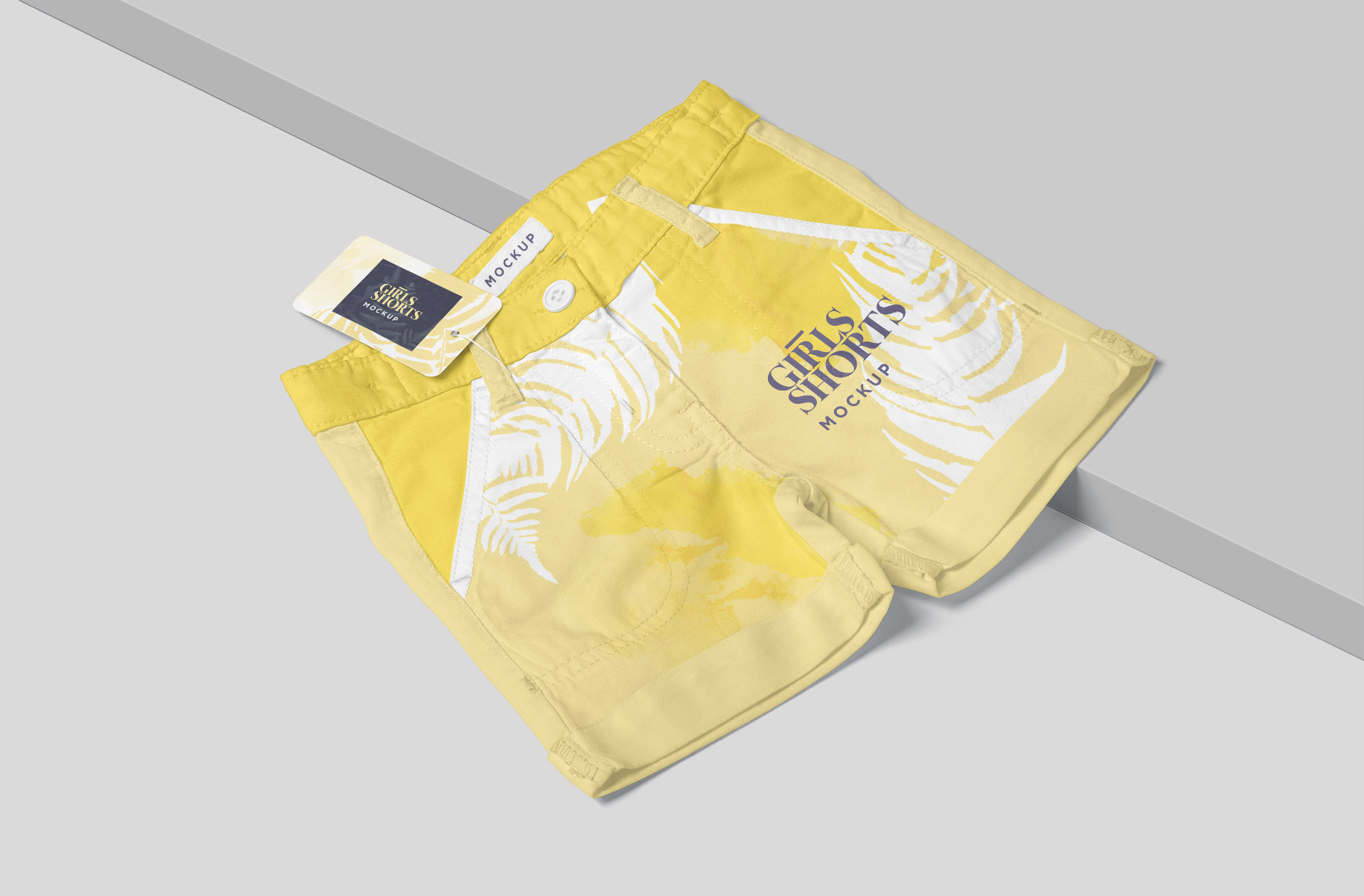 Girls’ Shorts Mockup – Back View