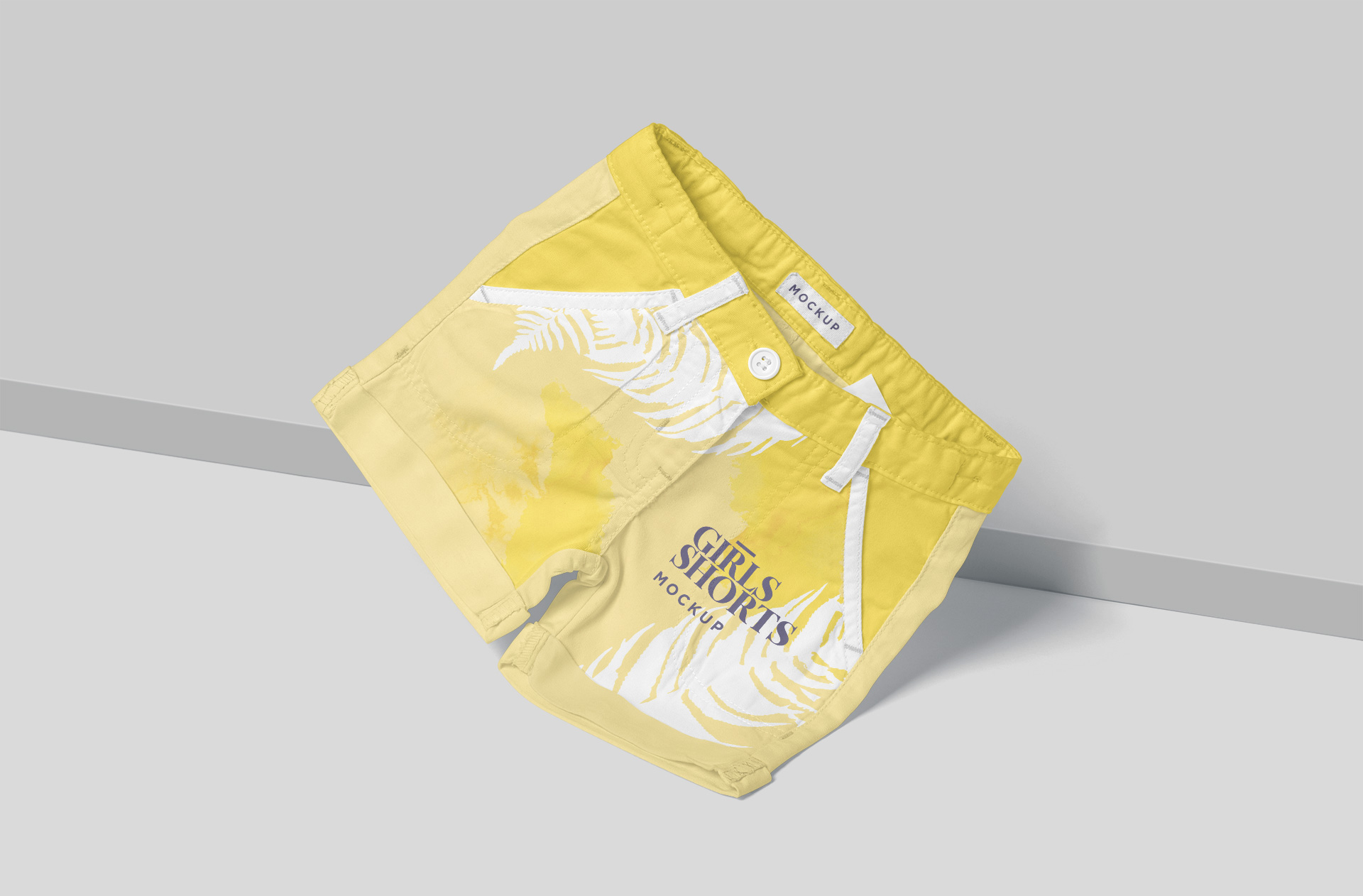 Girls’ Shorts Mockup – Close-Up Display