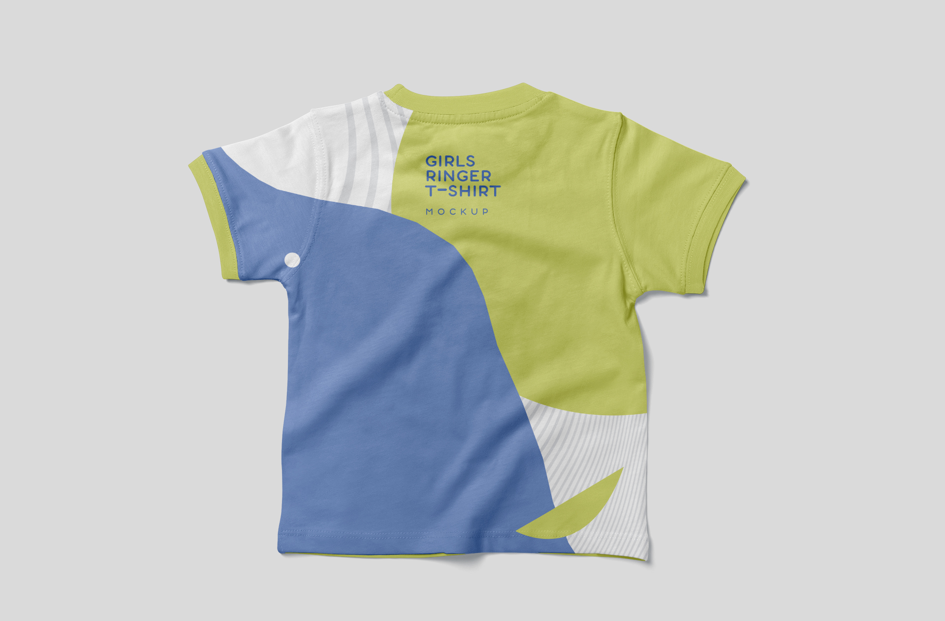 Girls Ringer T-Shirt Mockup – Back View Design