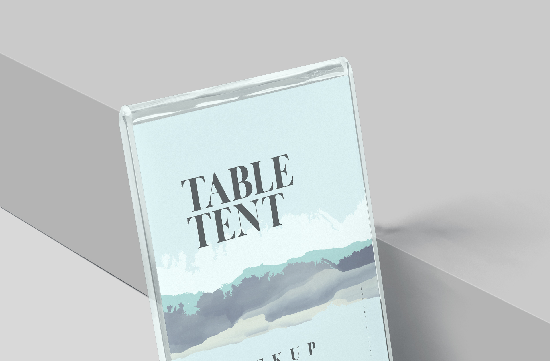 acrylic menu mock-up