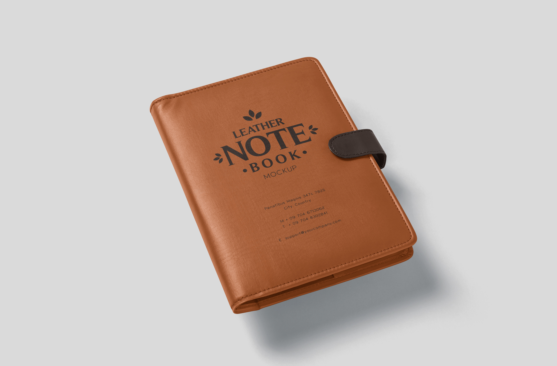 Elegant Leather Notebook Mockup with Professional Design
