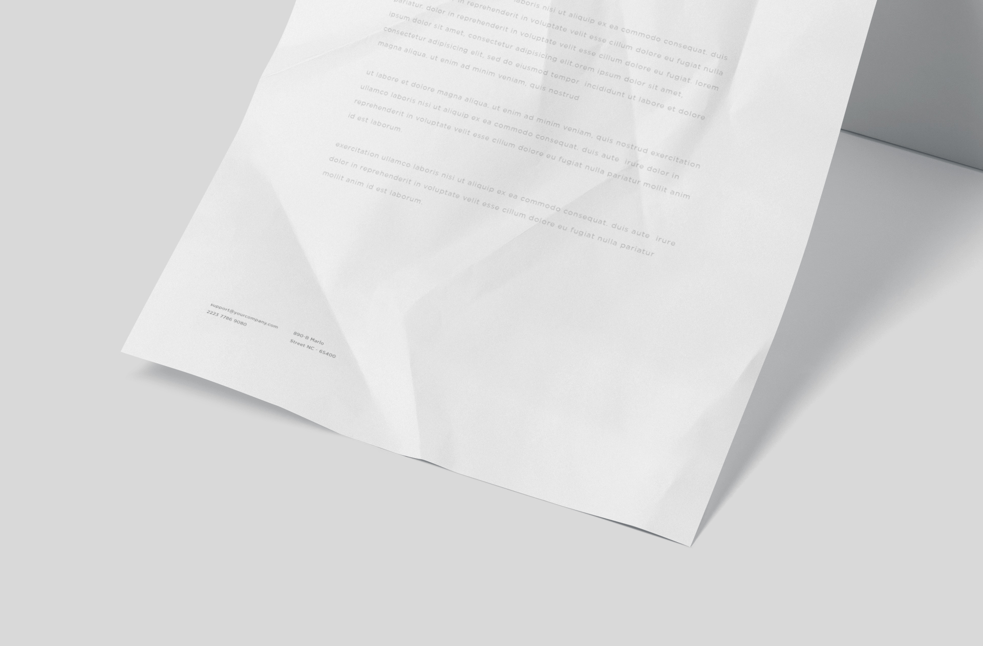 A4 letterhead mock-up