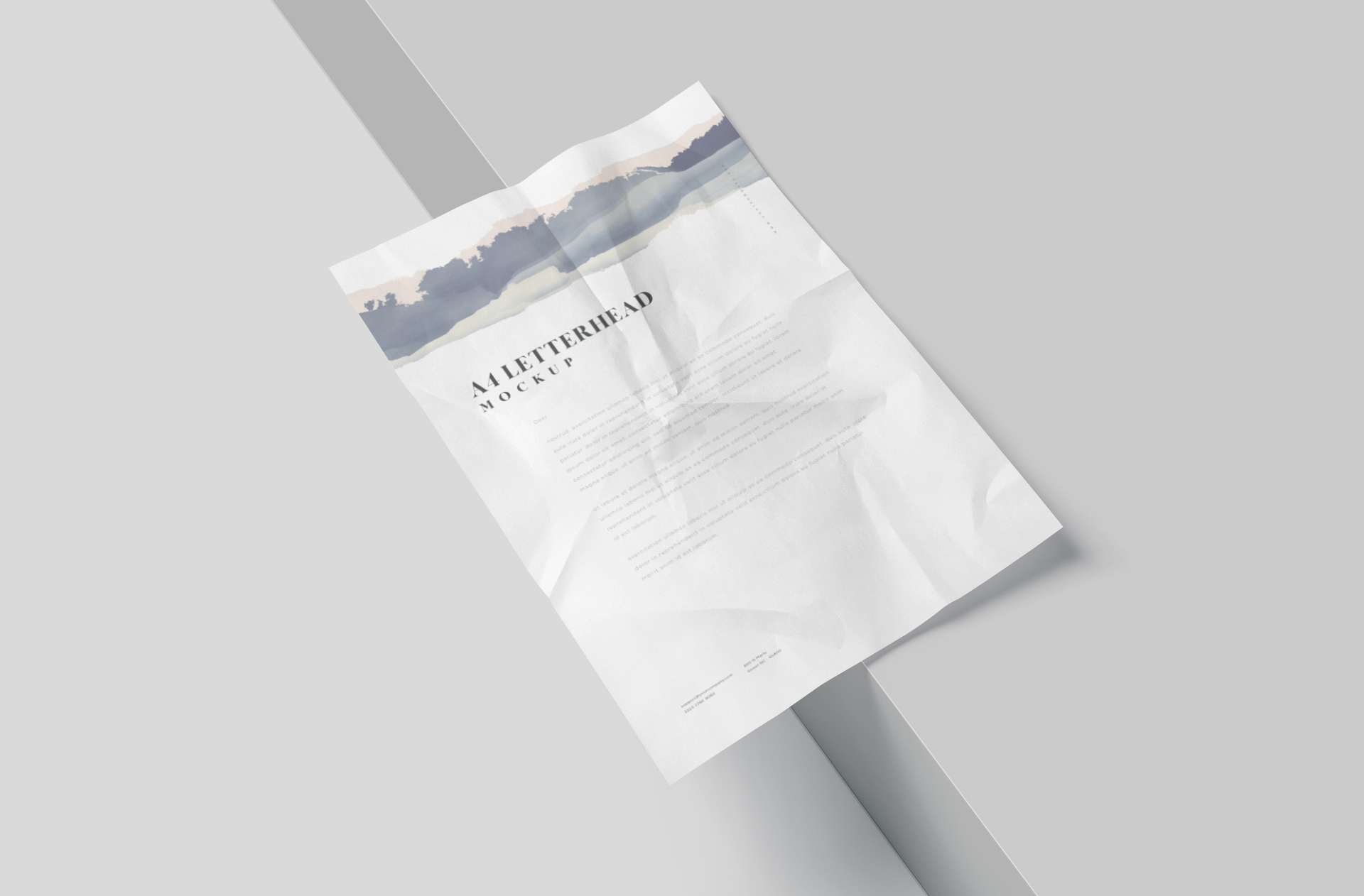 Realistic A4 Paper Letterhead Mockup for Branding