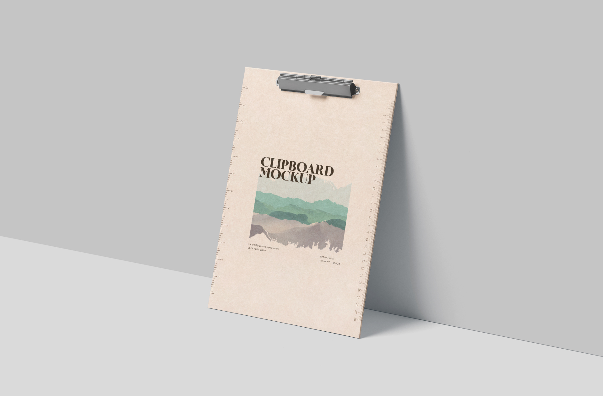 Vertical Clipboard Mockup for Branding Presentation