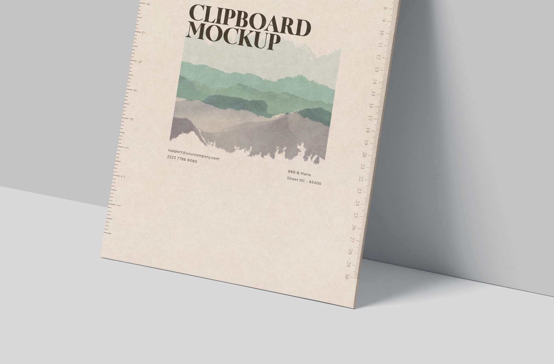 A4 clipboard mockup PSD