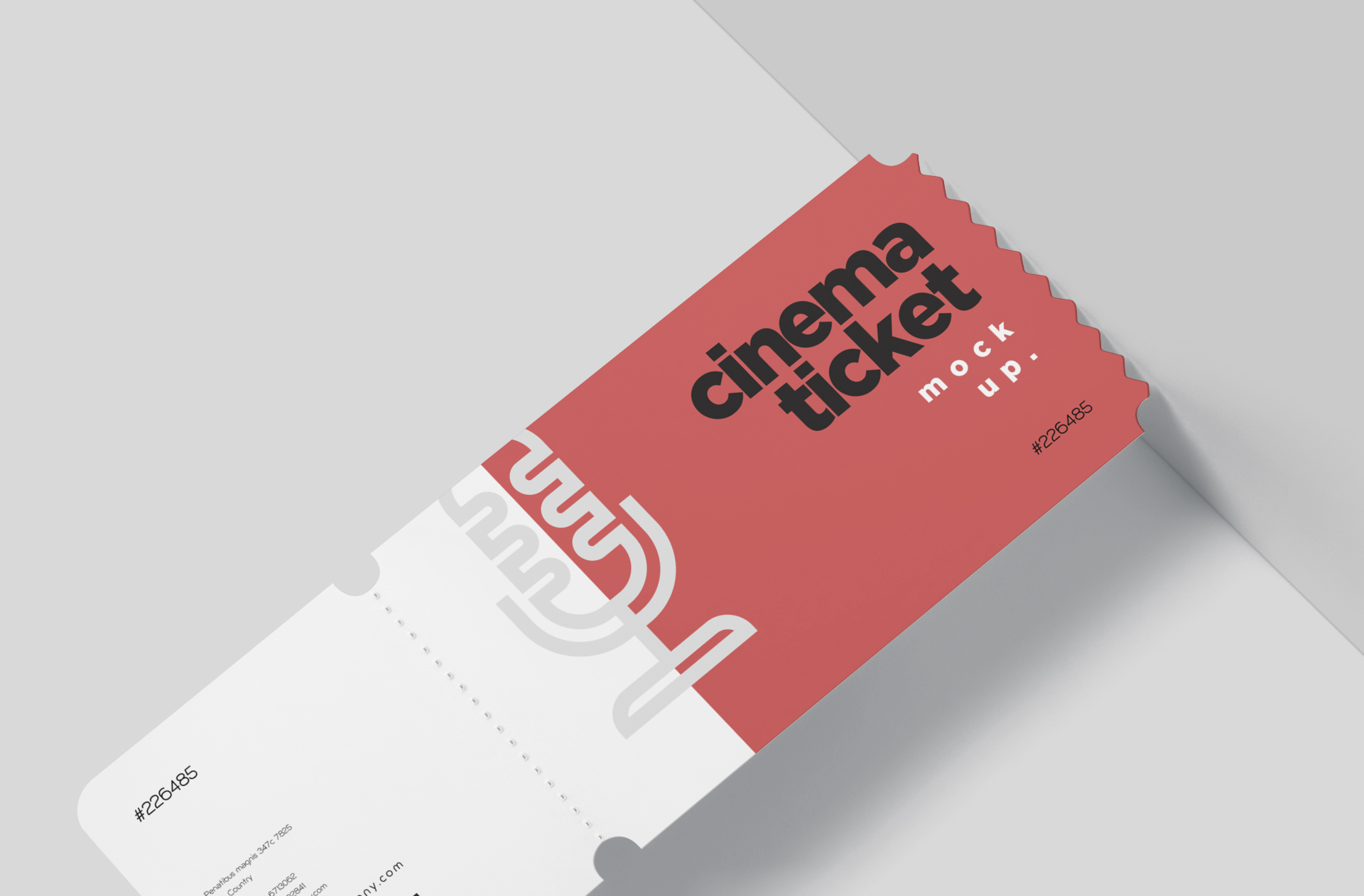 cinema branding ticket mockup