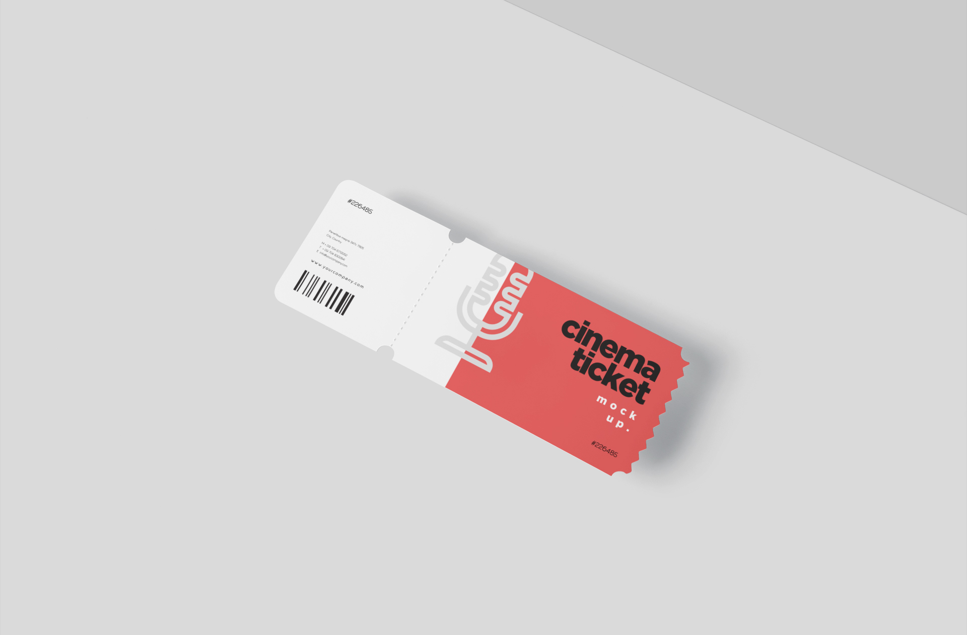 Premium Movie Ticket Mockup for Branding Projects