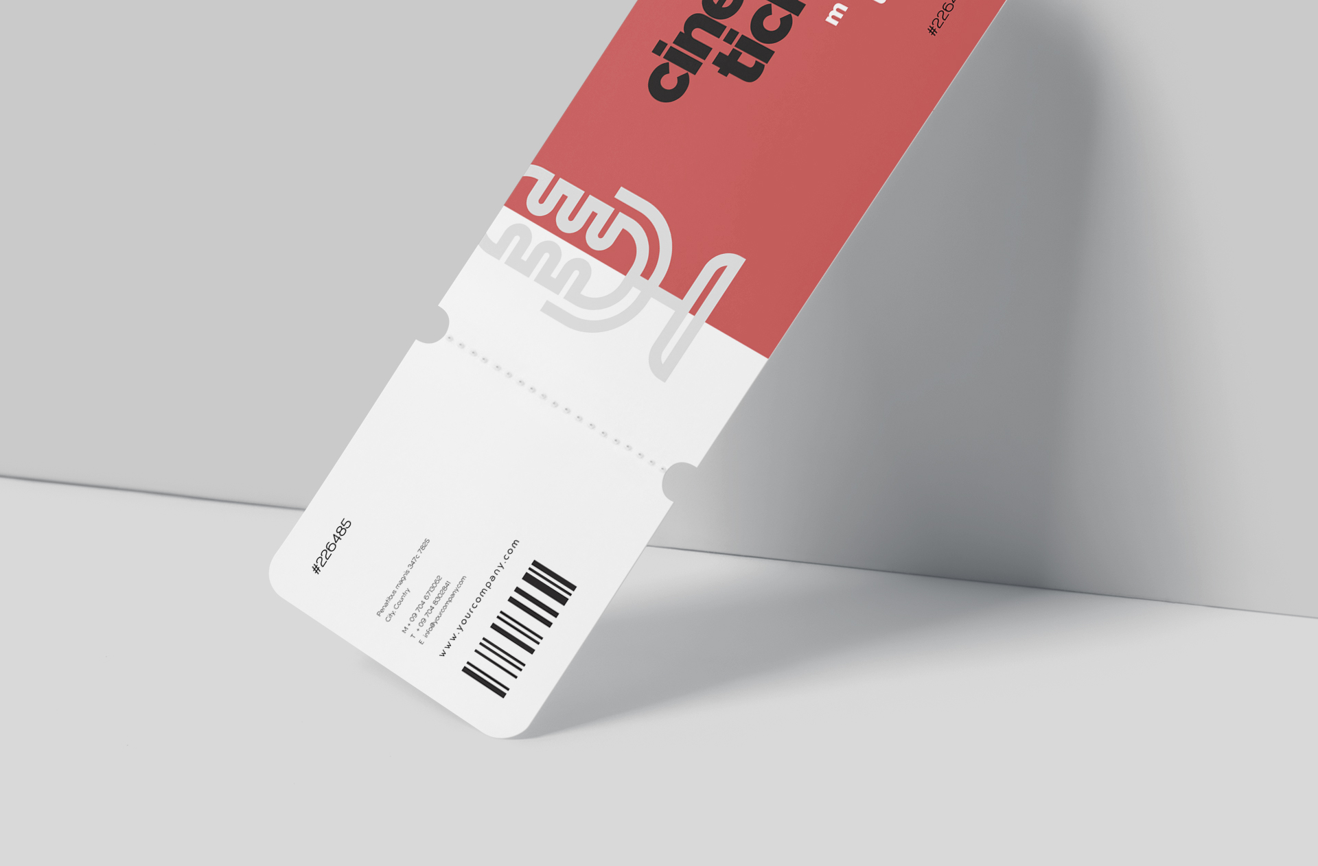 cinema branding ticket PSD