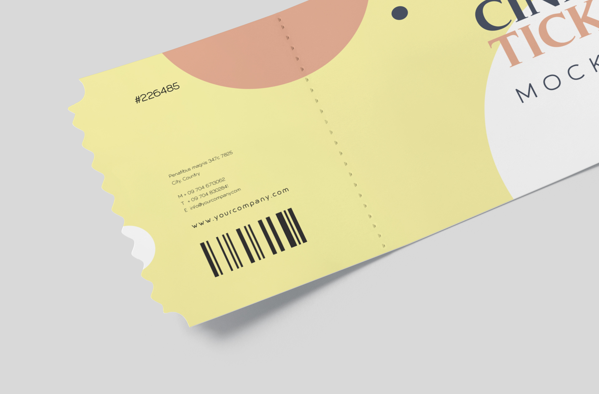 branding flyer ticket mock-up