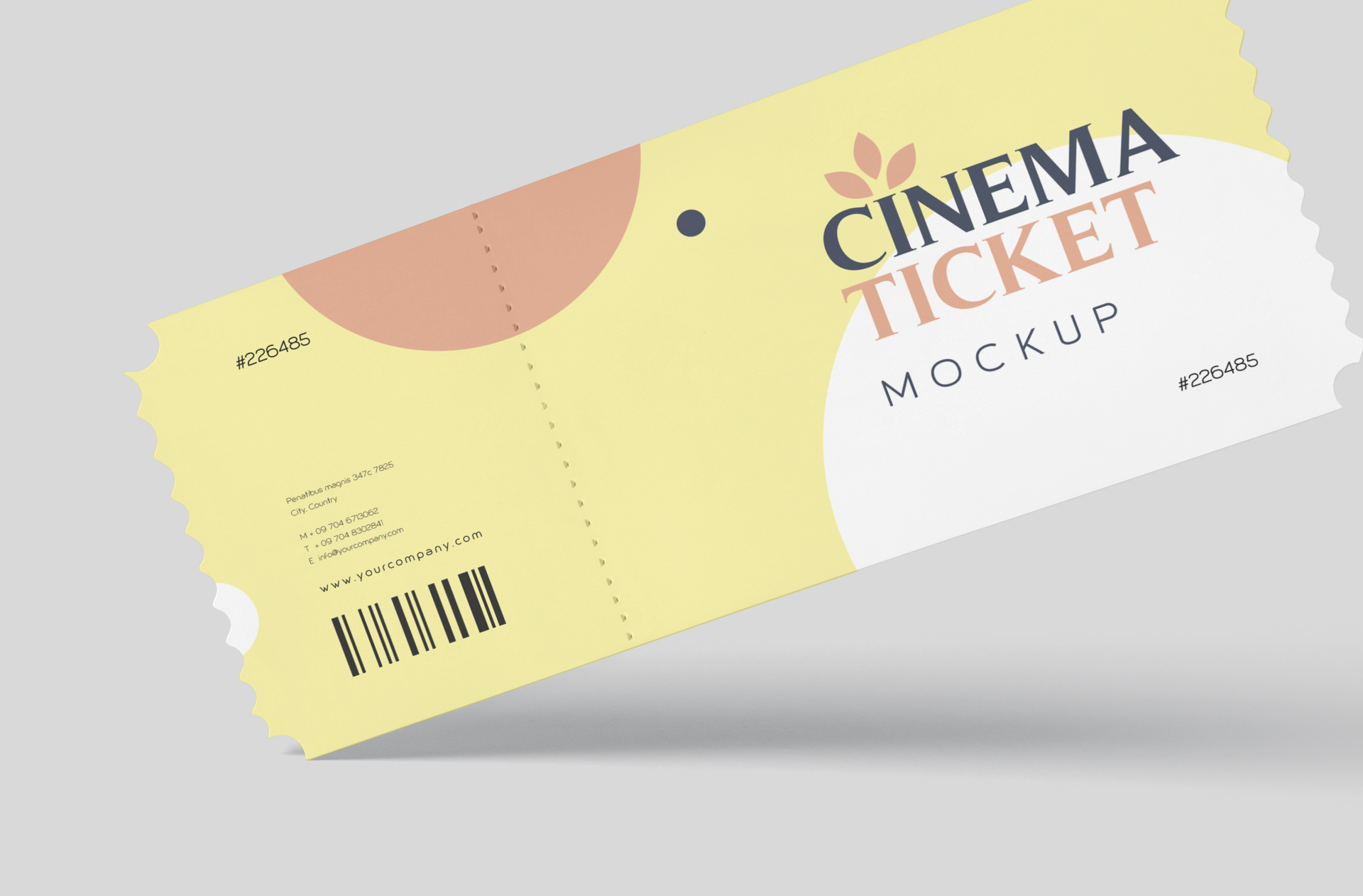 cinema ticket PSD template