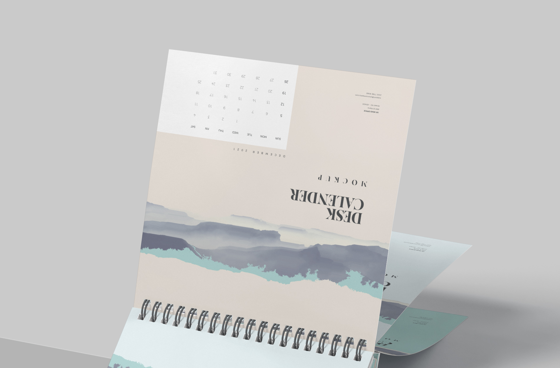desk calendar mock-up