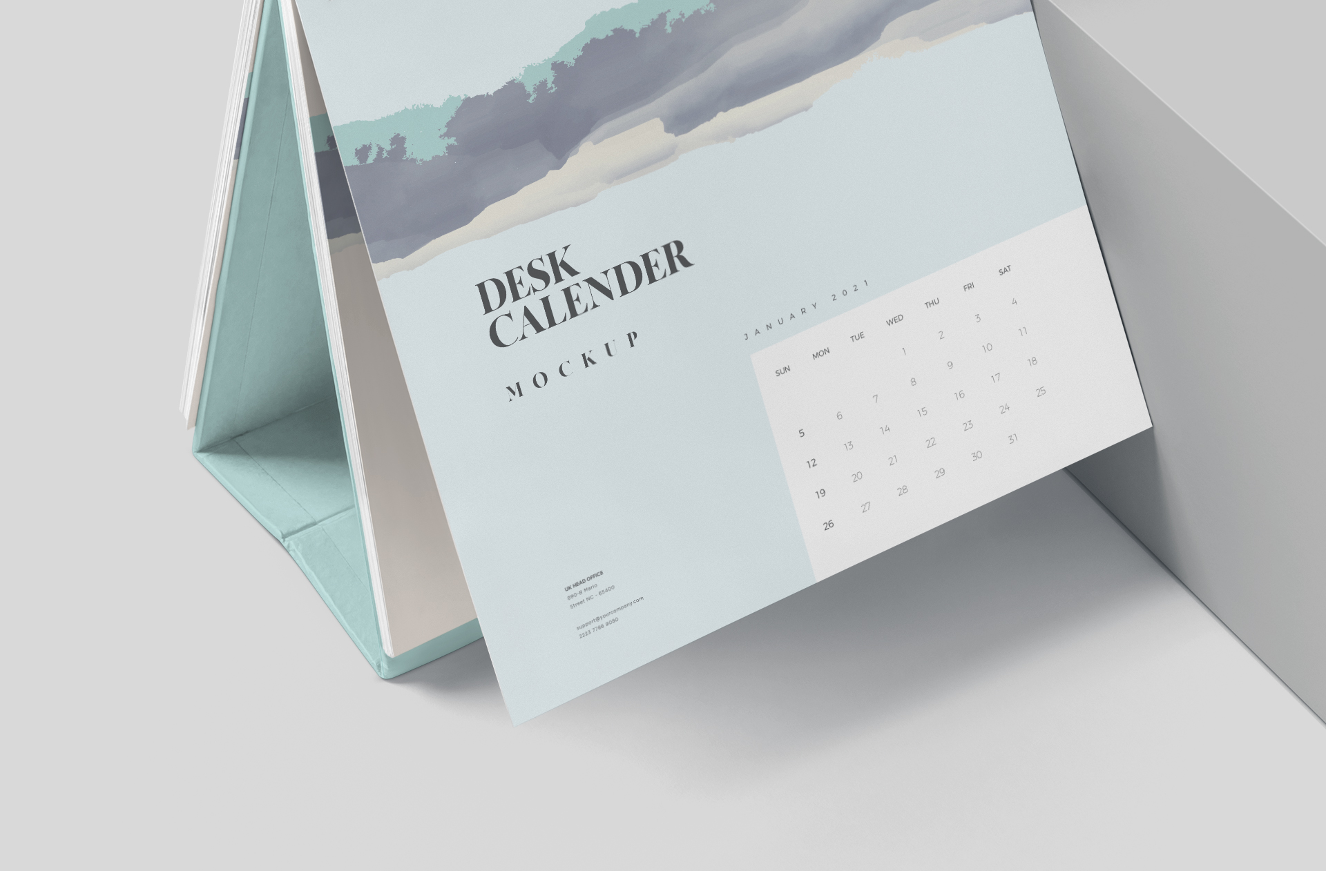 corporate desk calendar mockup