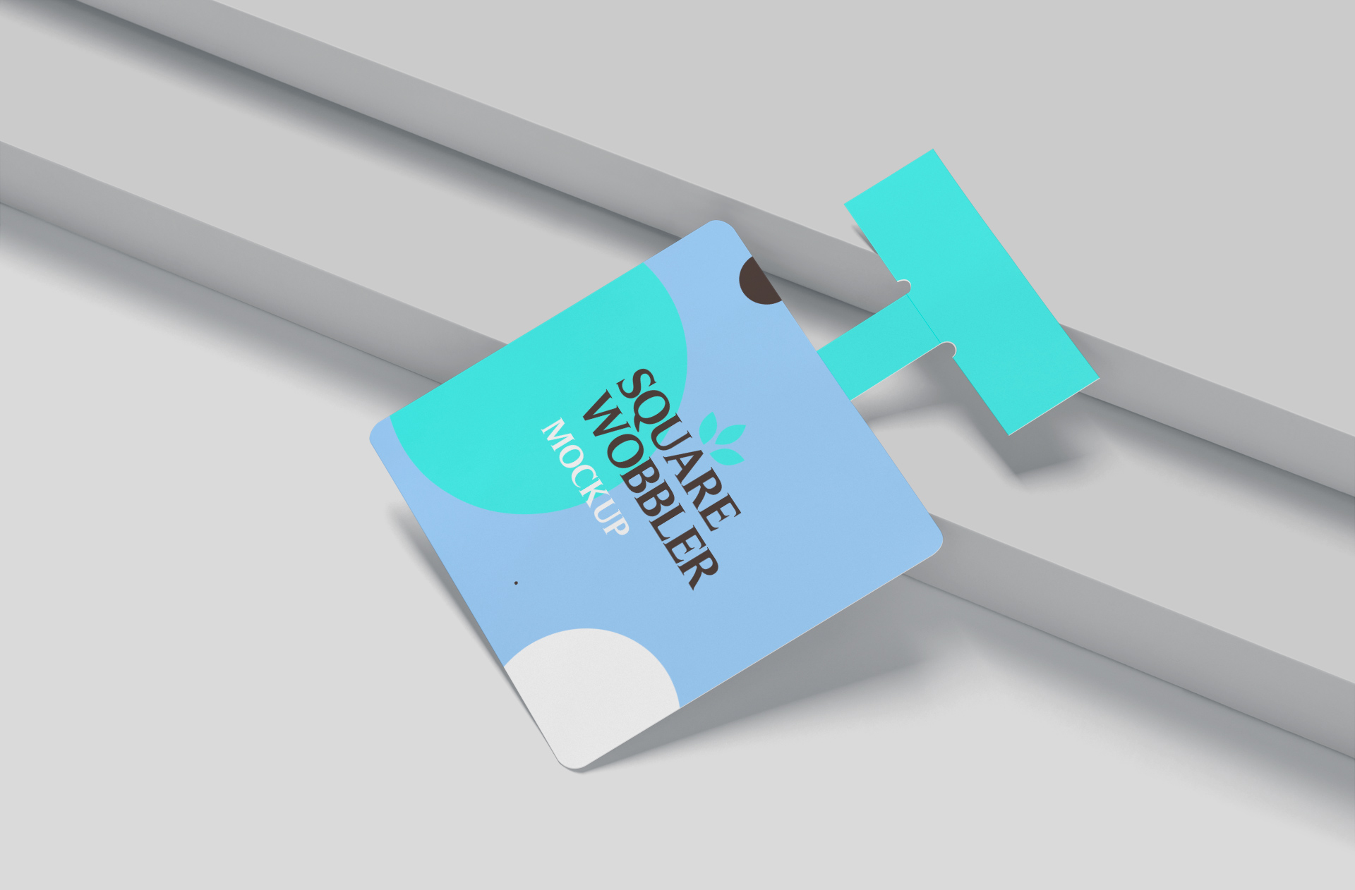 Square Wobbler Mockup – Stylish Design