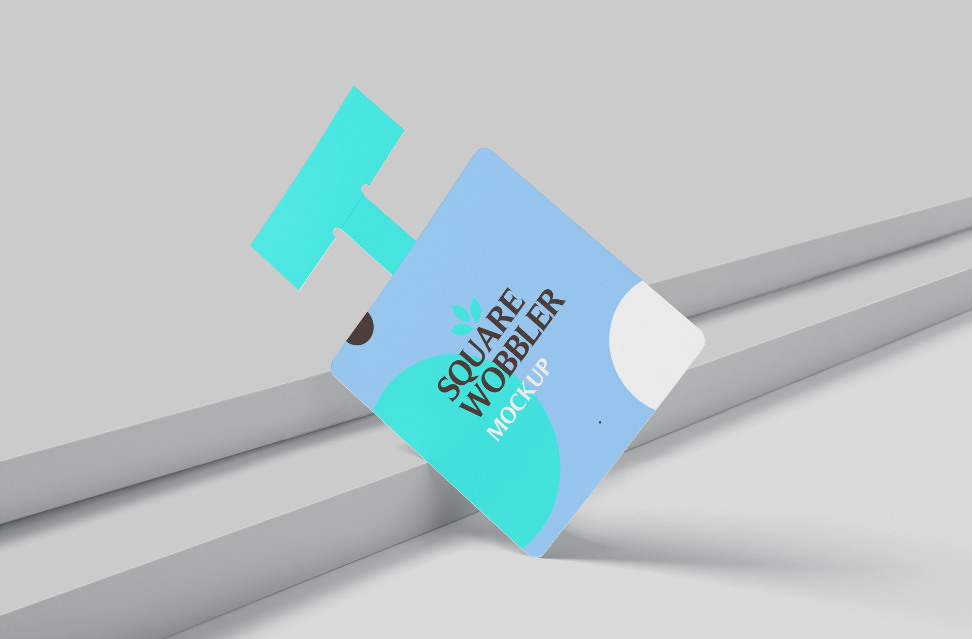 Stylish Square Wobbler Mockup – Perfect for Advertising