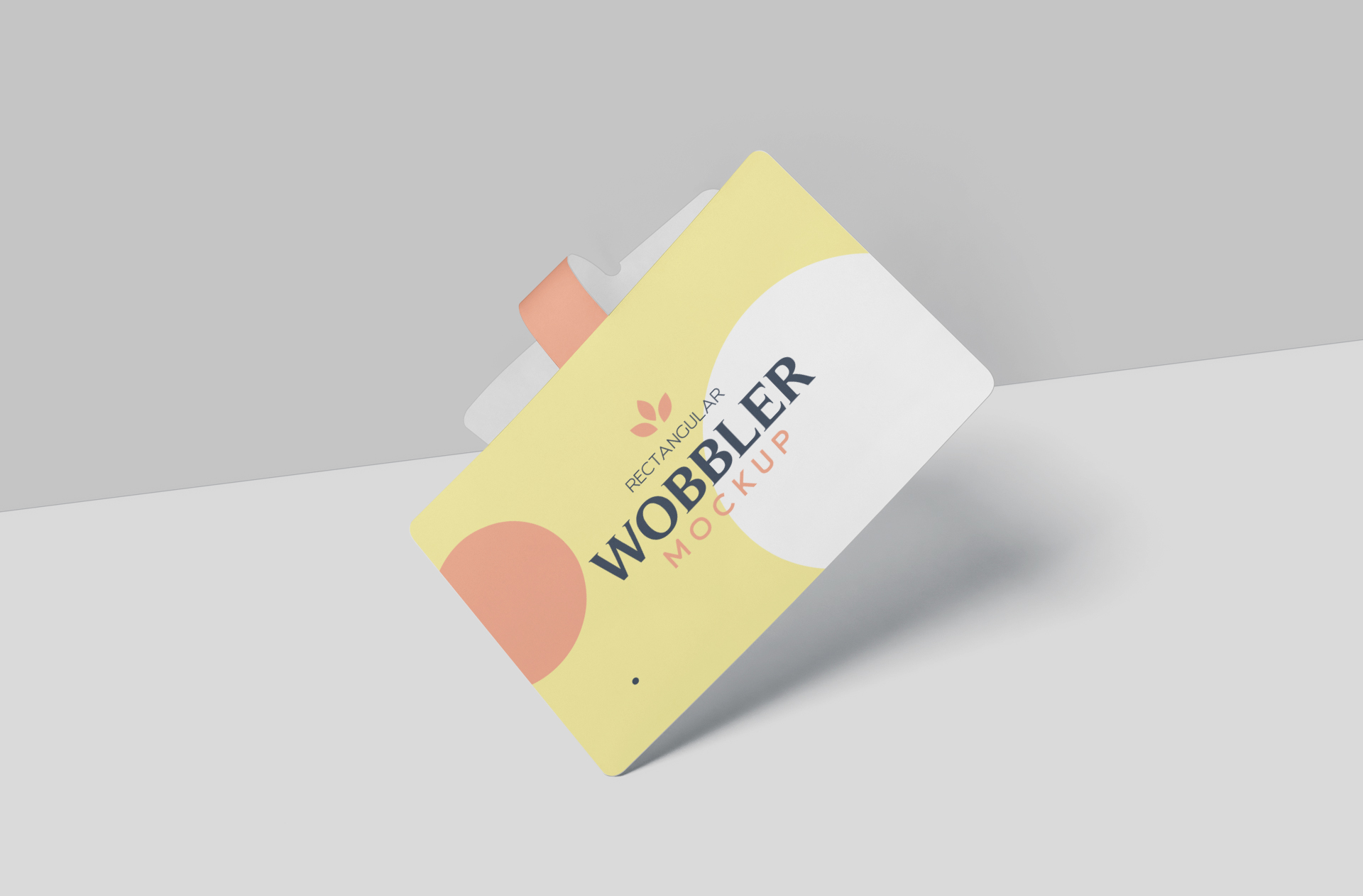 Realistic Rectangular Wobbler Display Mockup