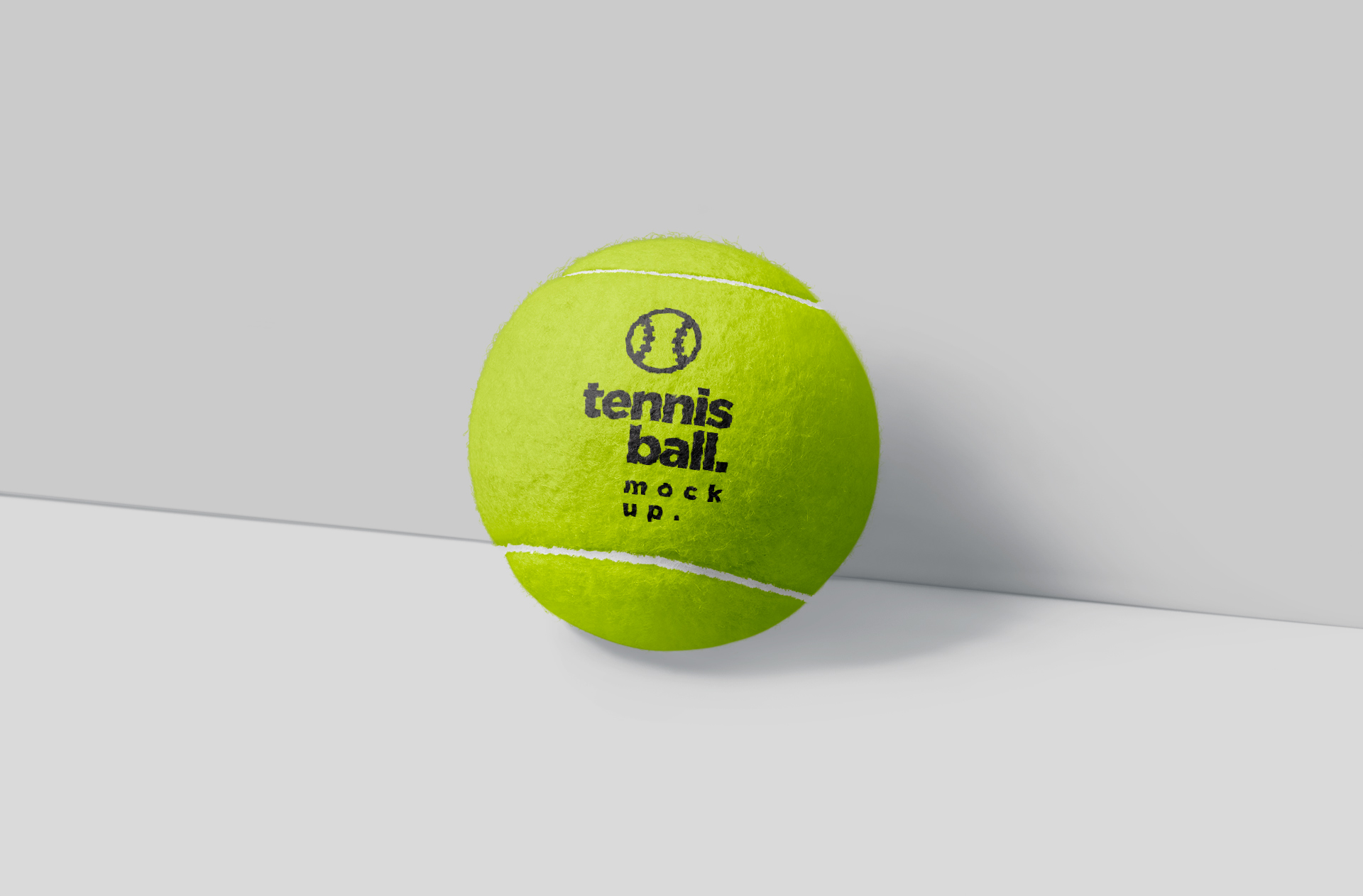 Side View Realistic Tennis Ball Mockup for Branding