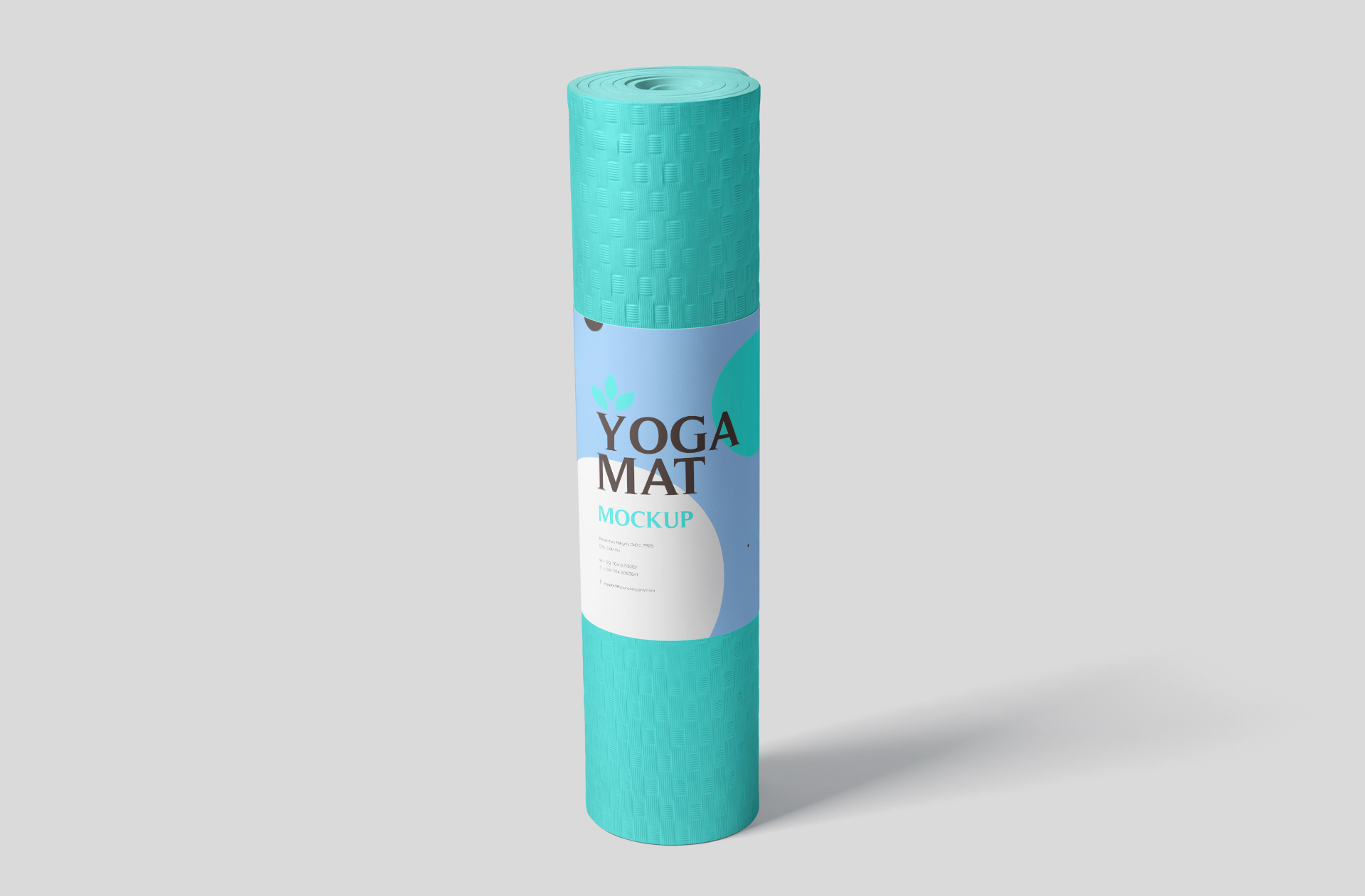 Standing Yoga Mat Mockup for Fitness Branding