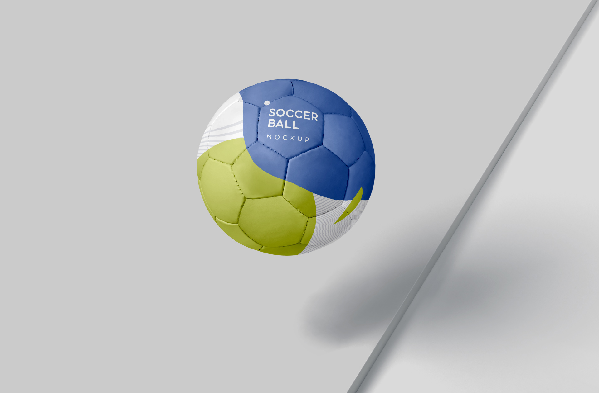 Floating Soccer Ball Mockup with Realistic Design