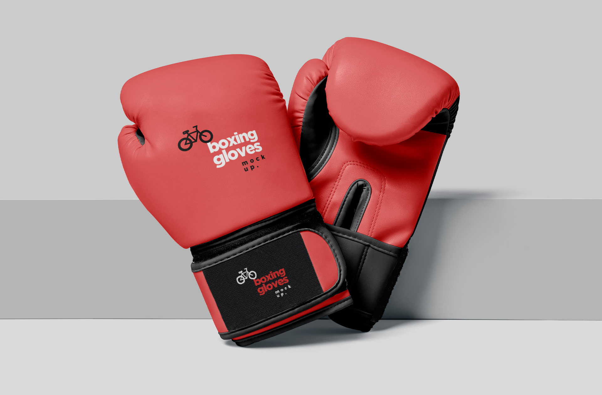 Realistic Boxing Gloves Mockup for Team Logos