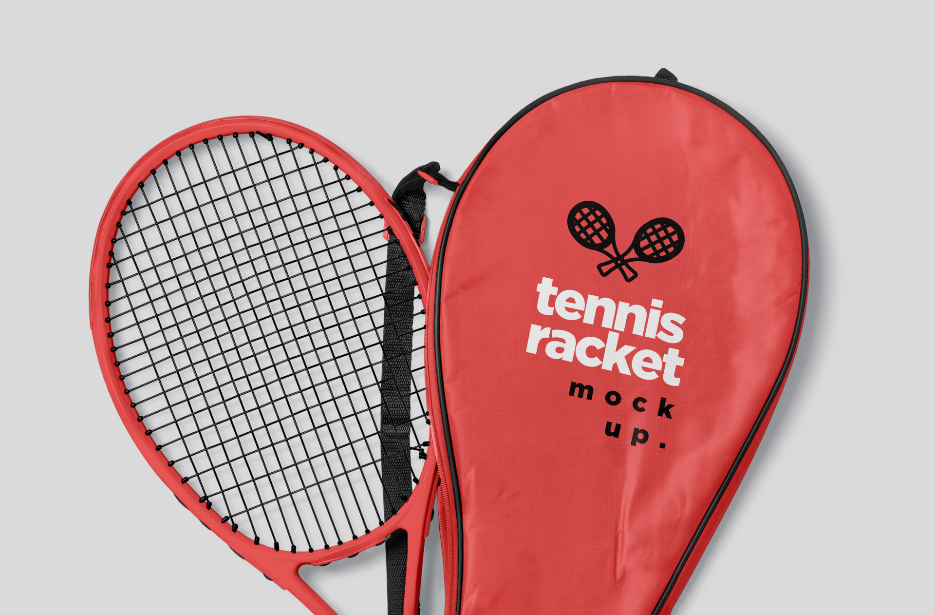 bold tennis racket mockup