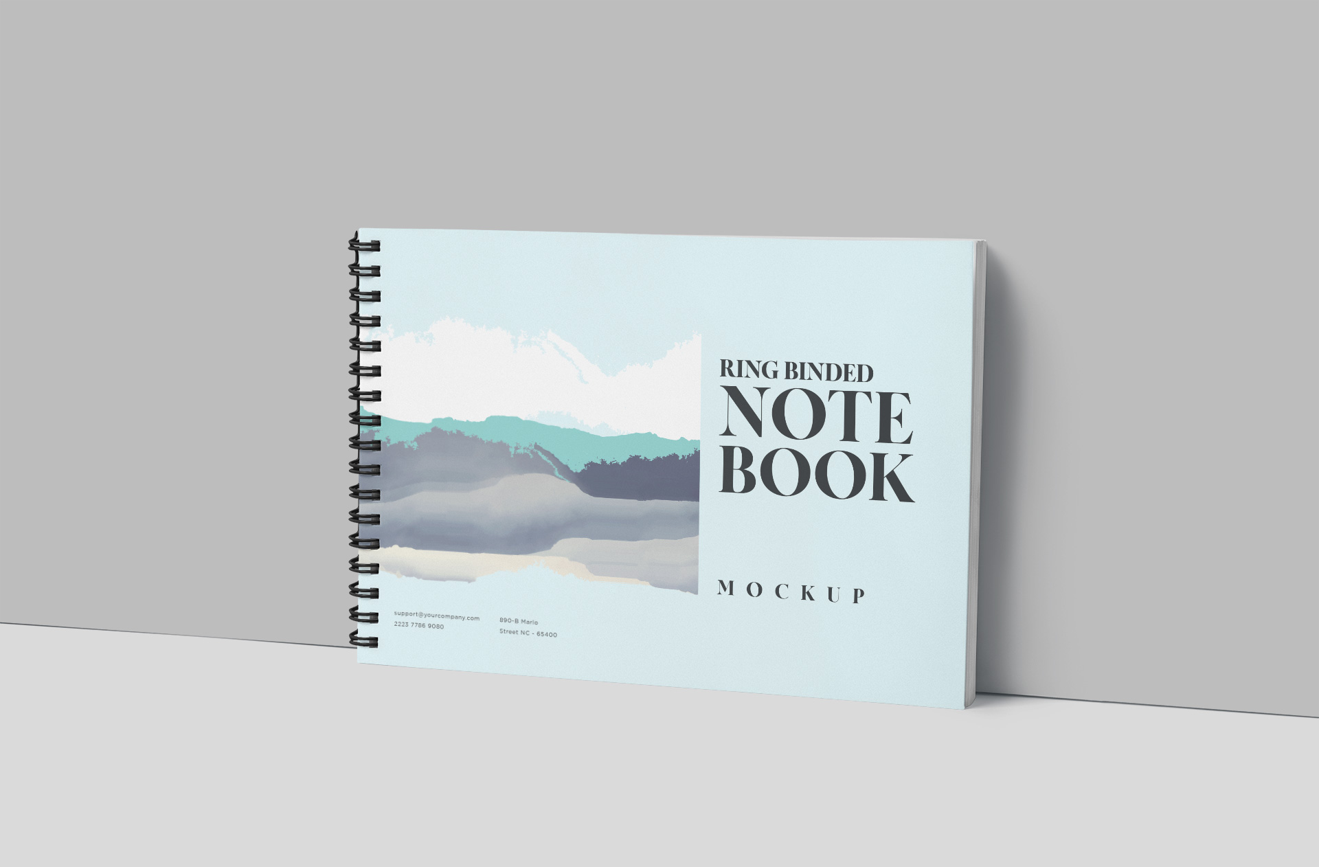 Premium Spiral Notebook Mockup – Editable PSD