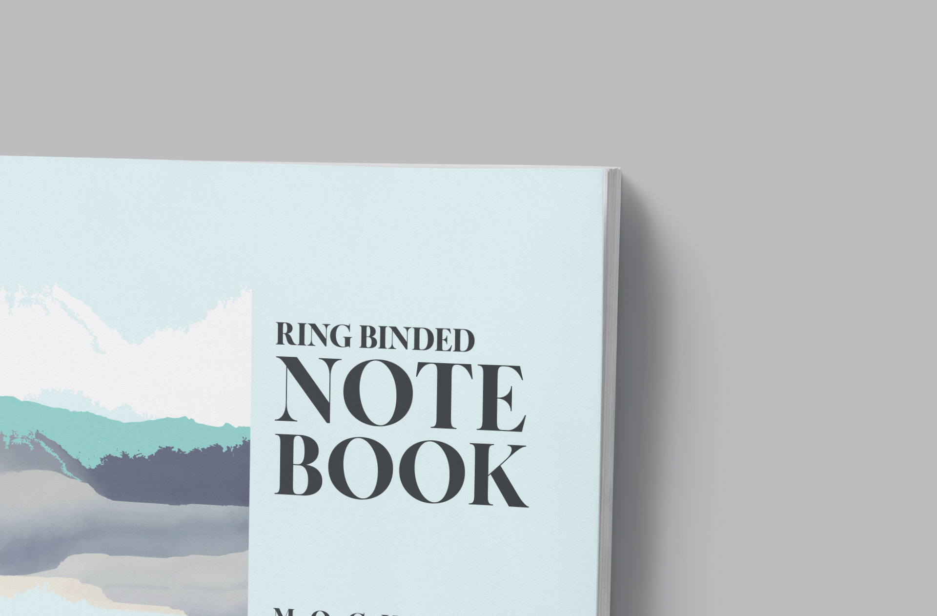 A5 notebook cover mockup